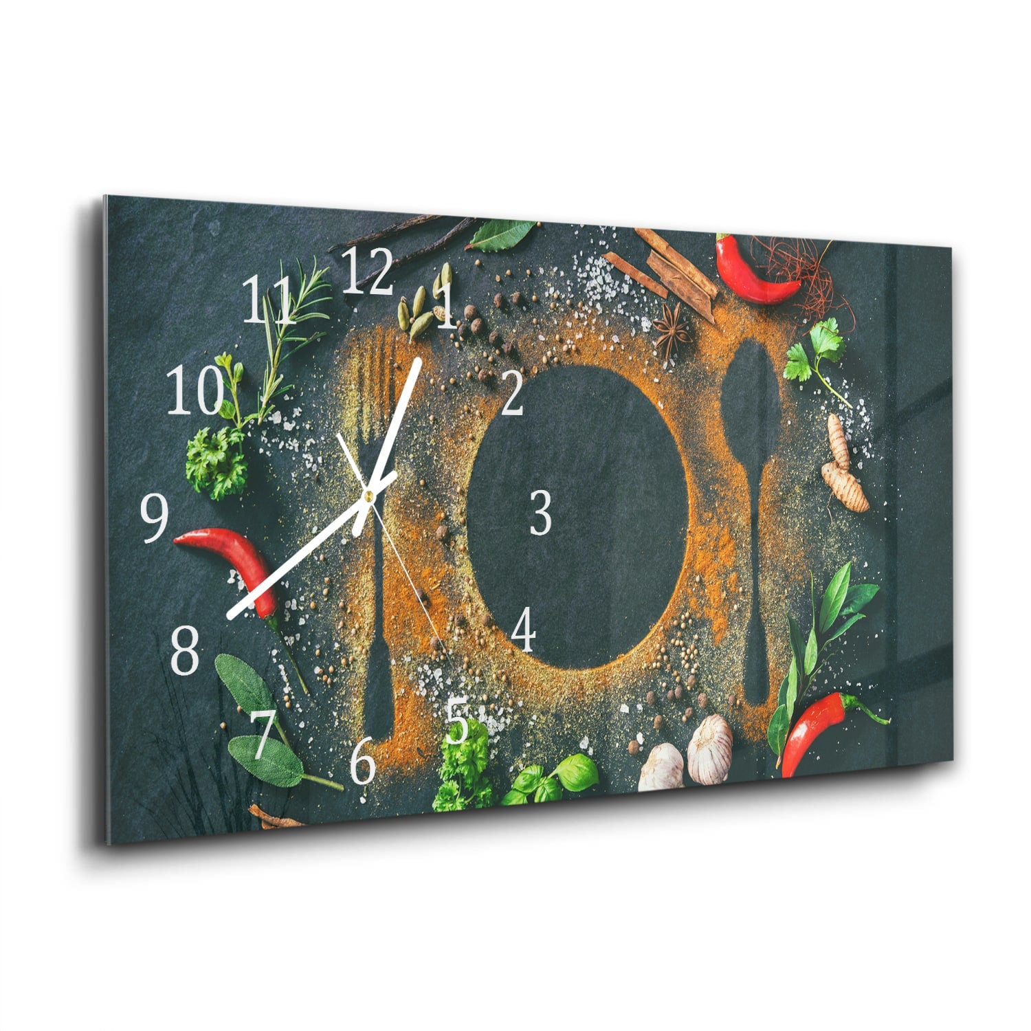 Wanduhr 60x30 - Die Kunst des Kochens