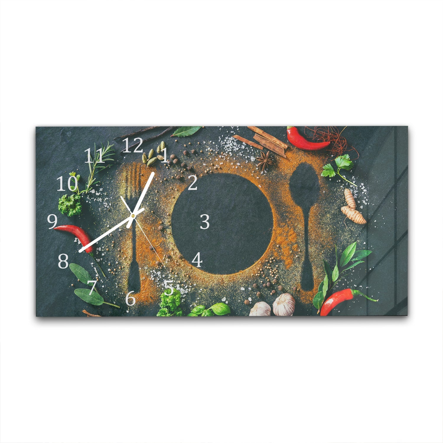 Wanduhr 60x30 - Die Kunst des Kochens