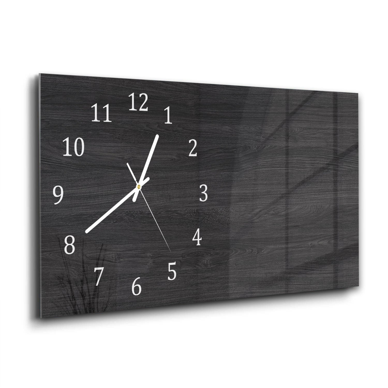 Wanduhr 60x30 - Schwarzes Holz