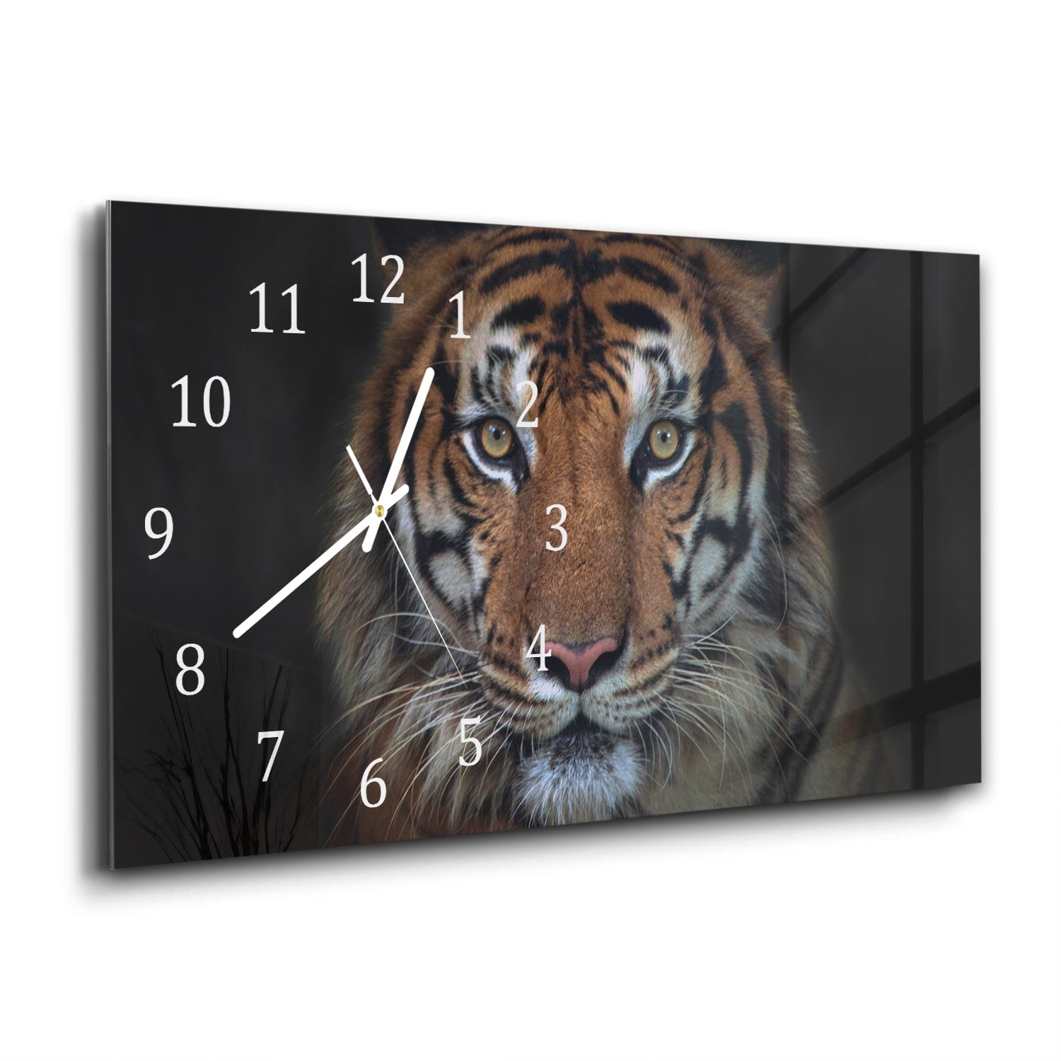 Wanduhr 60x30 - Sumatra böser Tiger