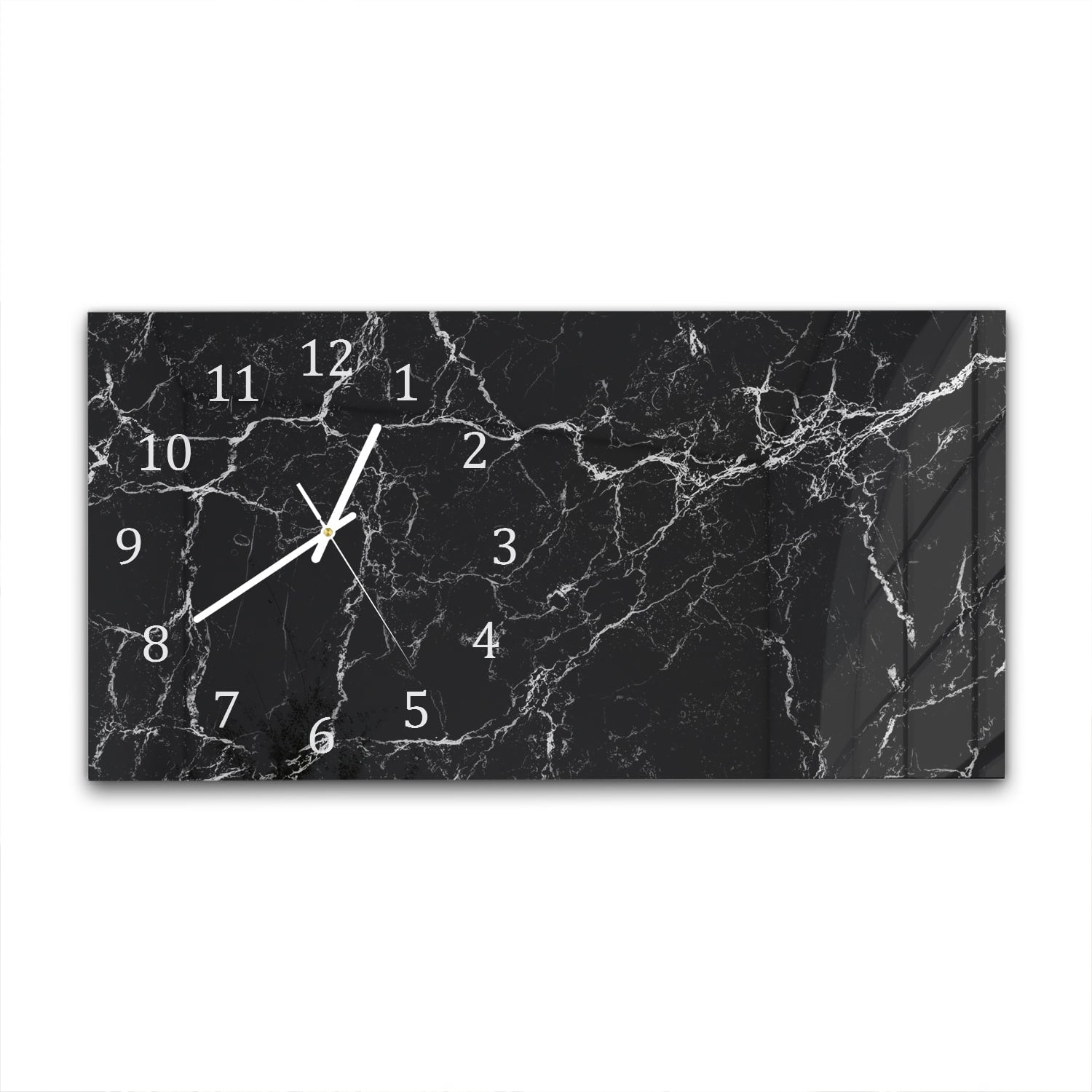 Wanduhr 60x30 - Nacht-Marmor