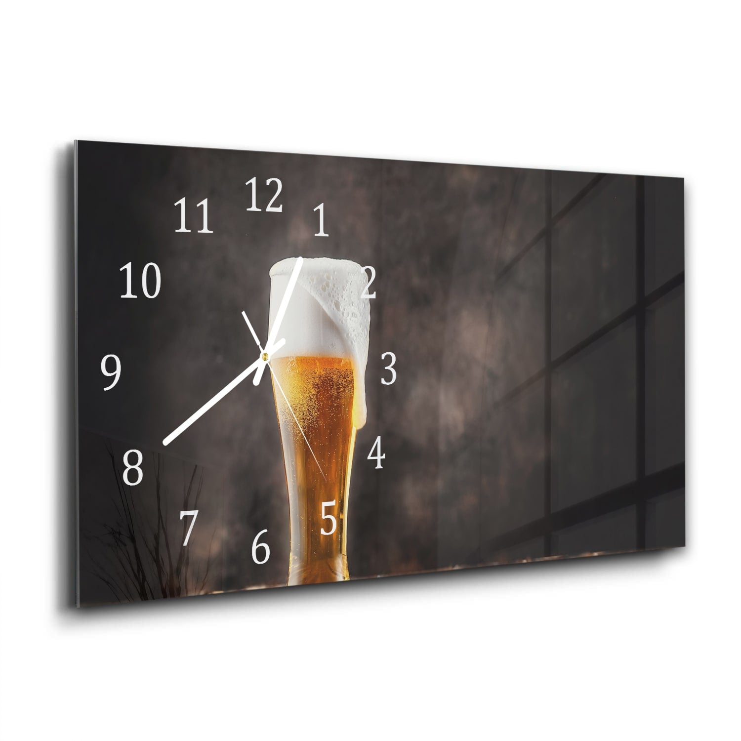 Wanduhr 60x30 - Erfrischendes Bier