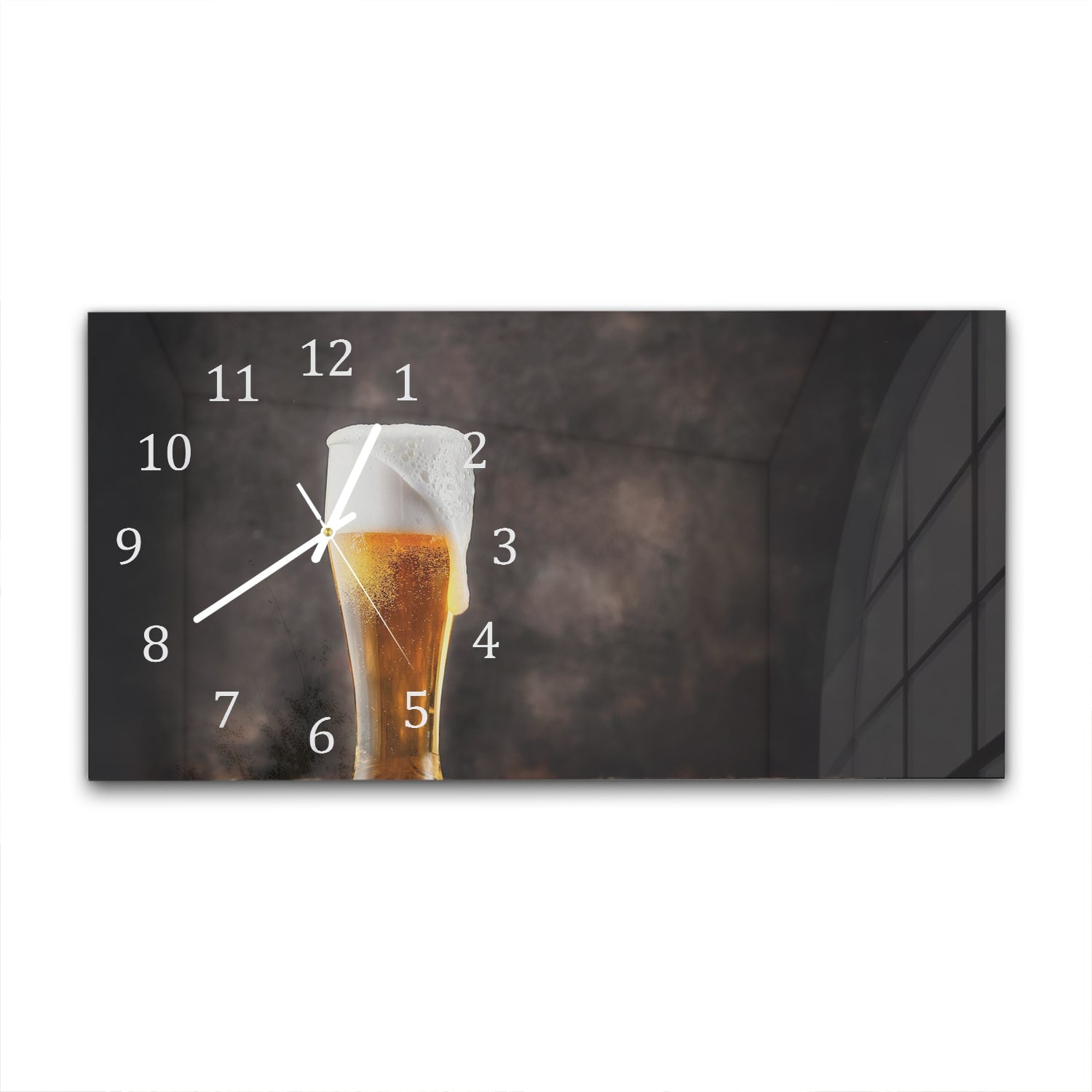 Wanduhr 60x30 - Erfrischendes Bier