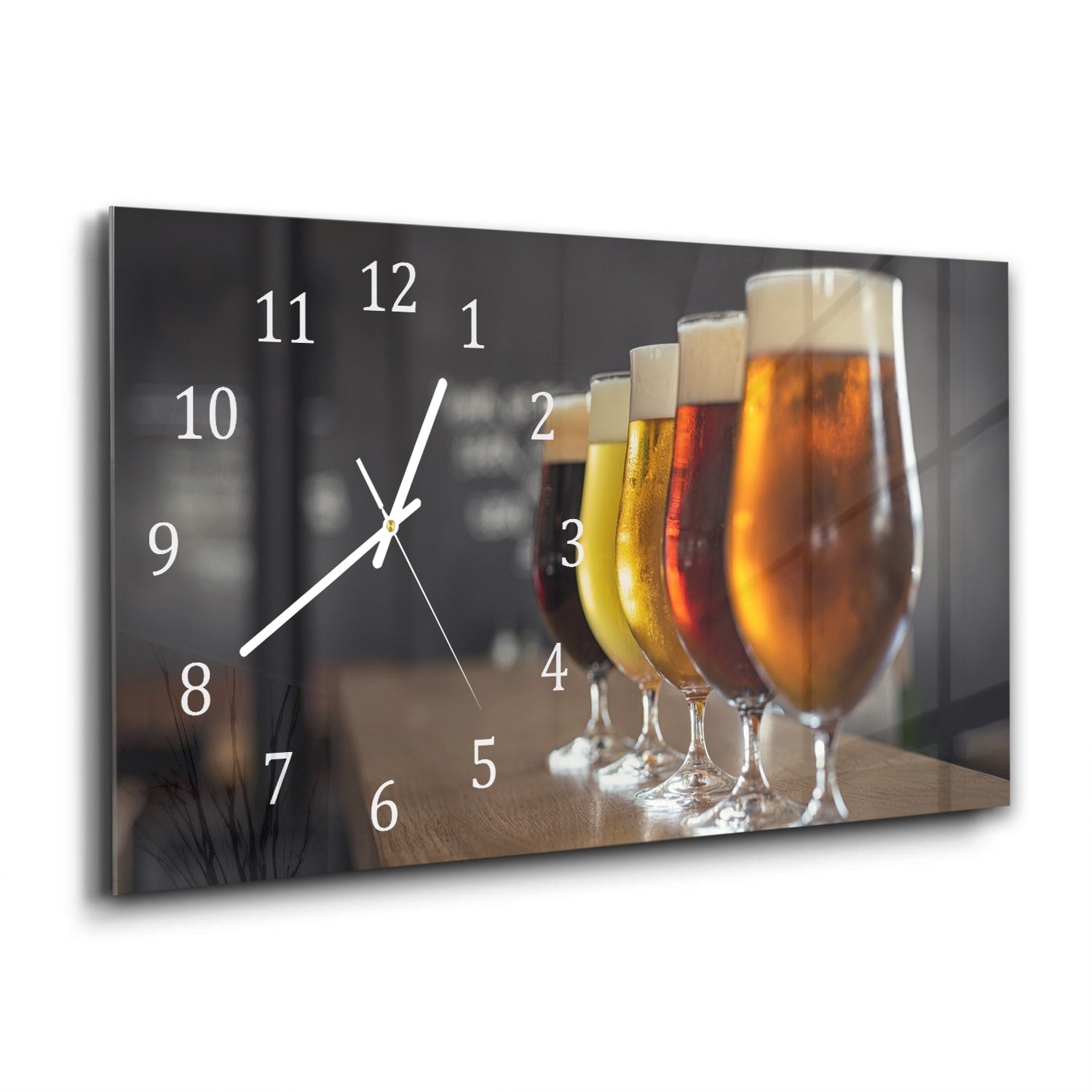 Wanduhr 60x30 - Verschiedene Biere