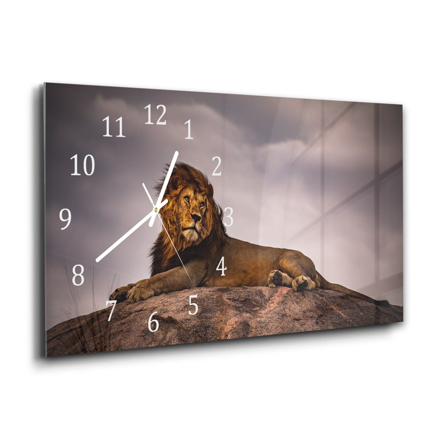 Wanduhr 60x30 - Löwe