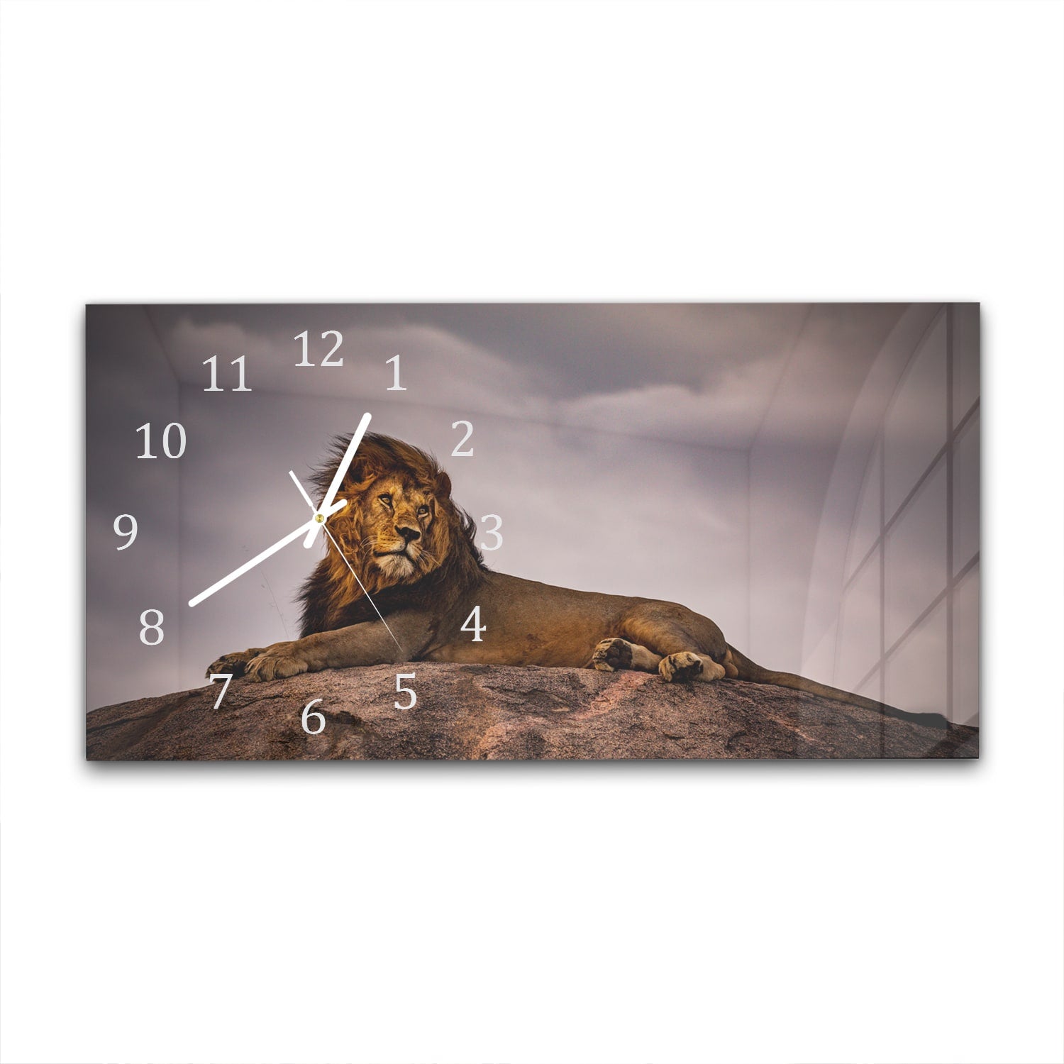 Wanduhr 60x30 - Löwe