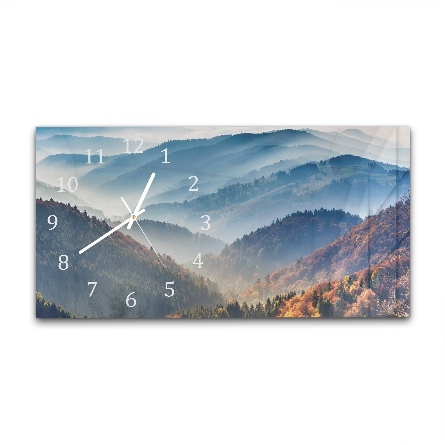 Wanduhr 60x30 - Berglandschaft