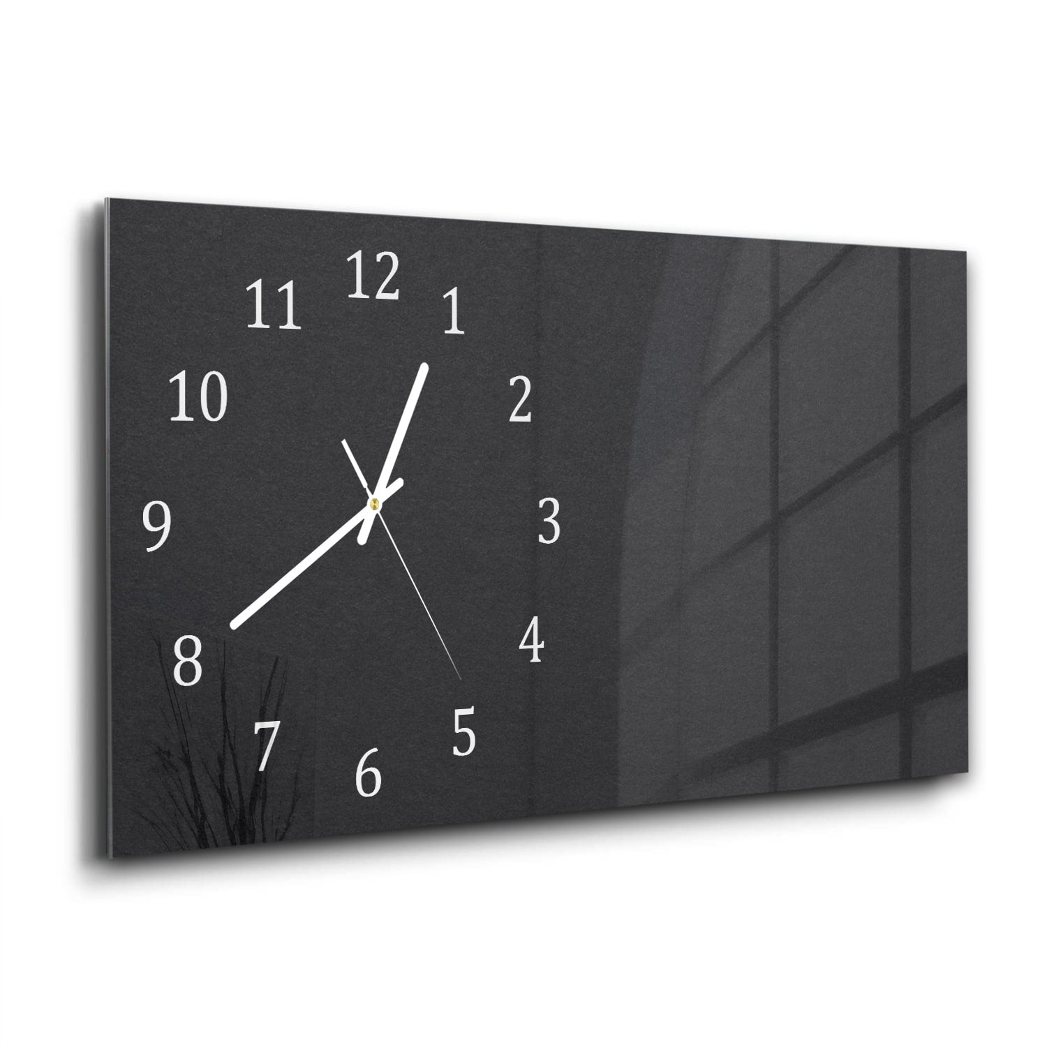 Wanduhr 60x30 - Schwarzes Papier