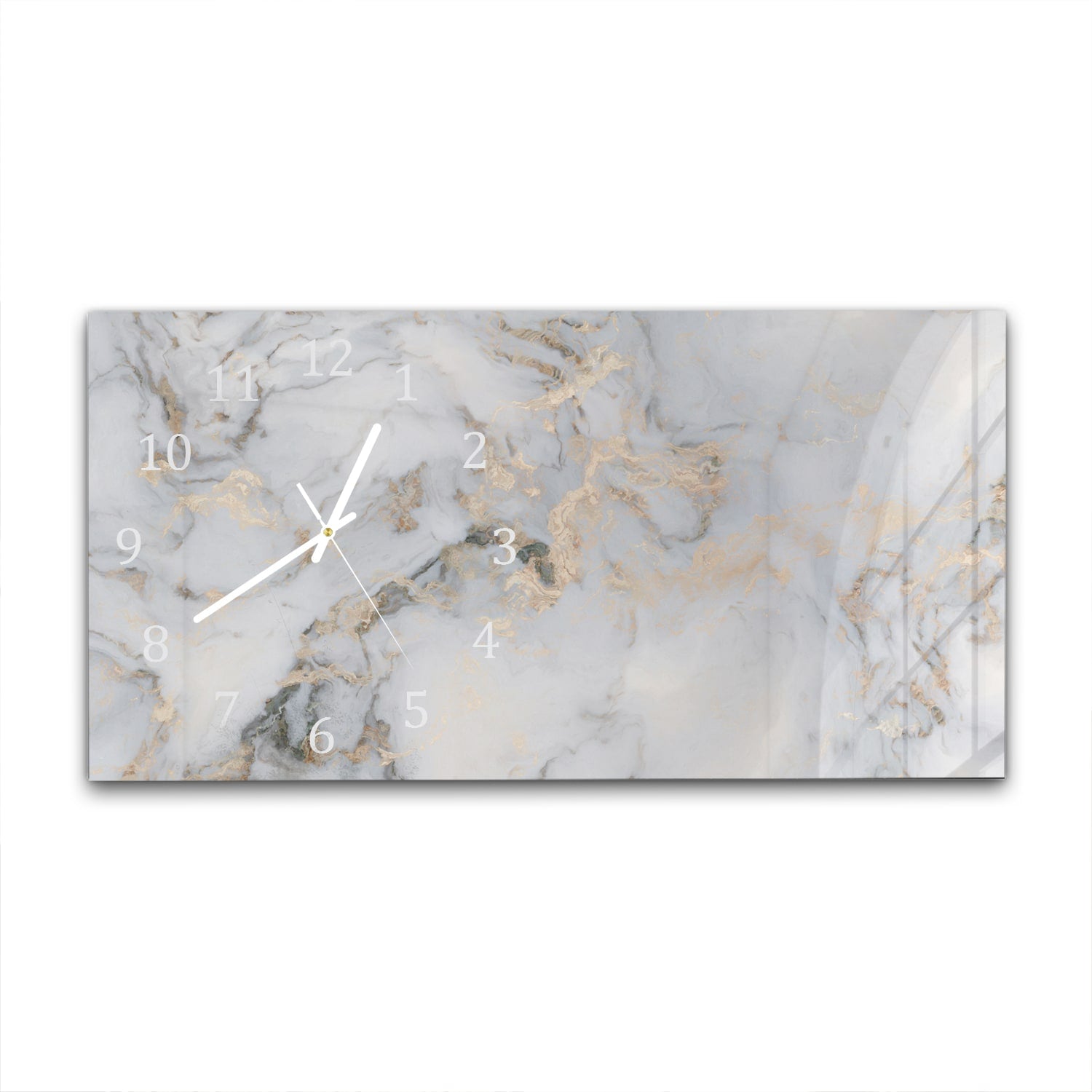 Wanduhr 60x30 - Luxuriöser Marmor