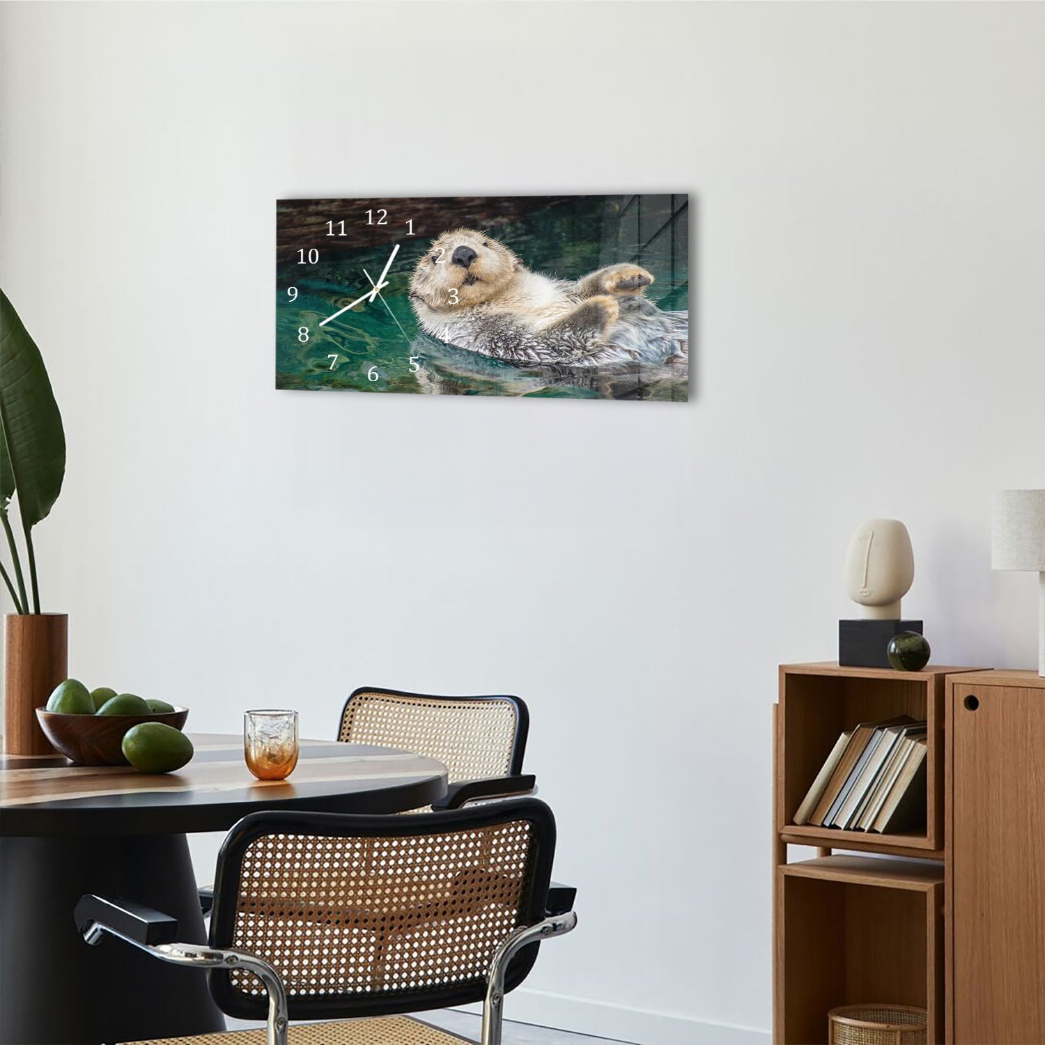 Wanduhr 60x30 - Seeotter