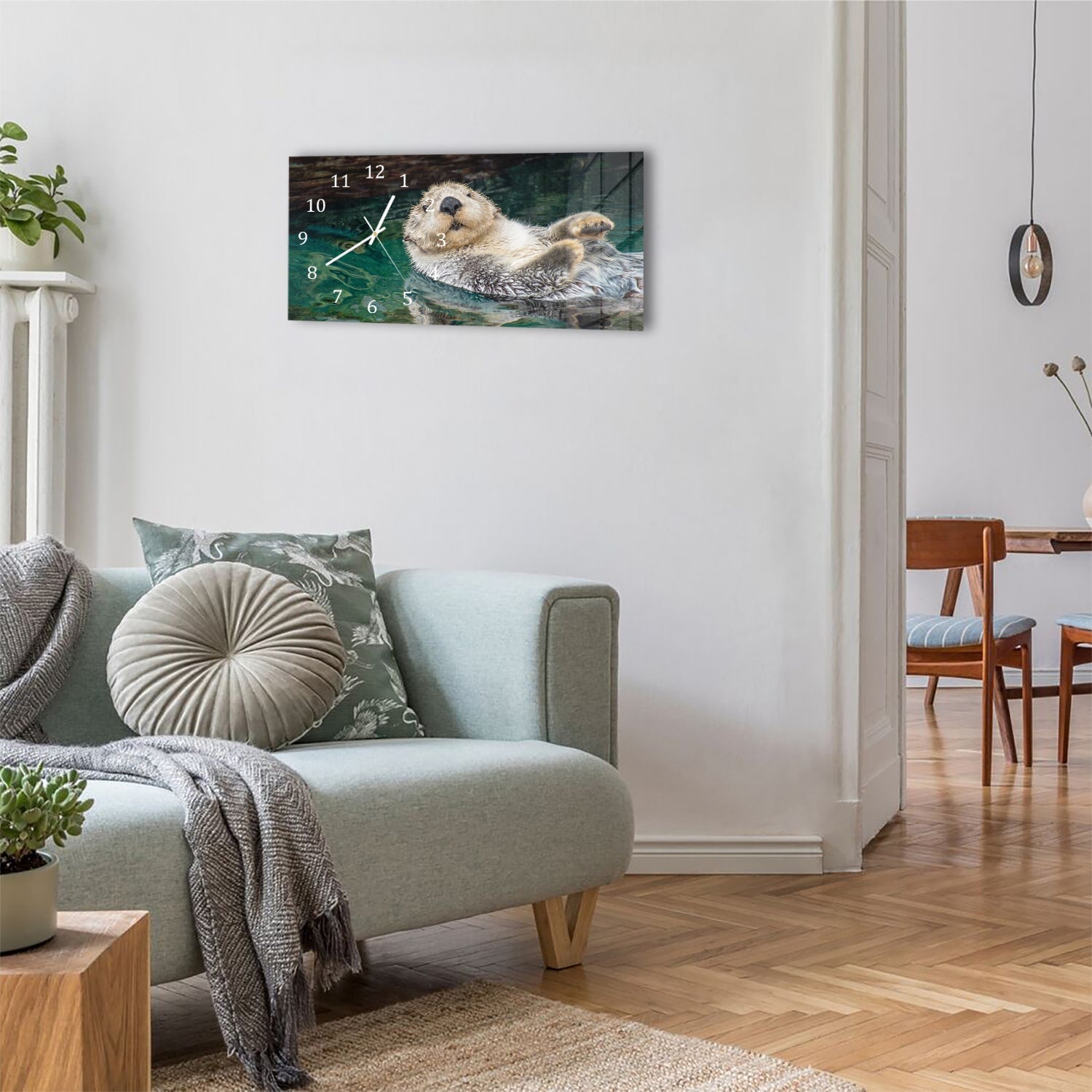 Wanduhr 60x30 - Seeotter