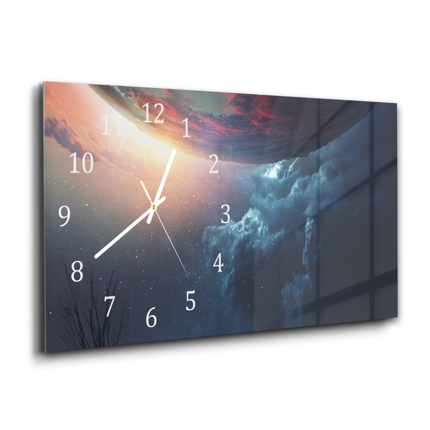 Wanduhr 60x30 - Bahn des Planeten