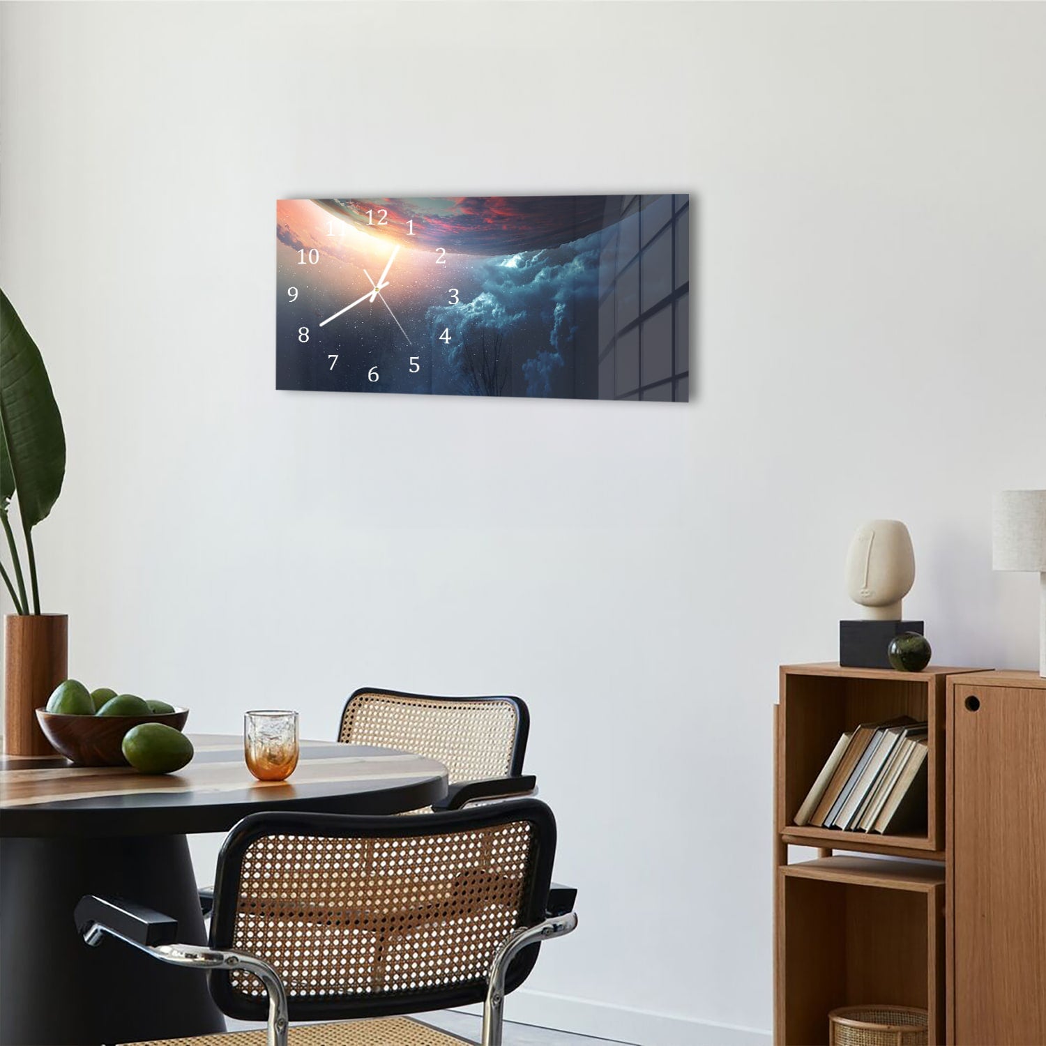 Wanduhr 60x30 - Bahn des Planeten