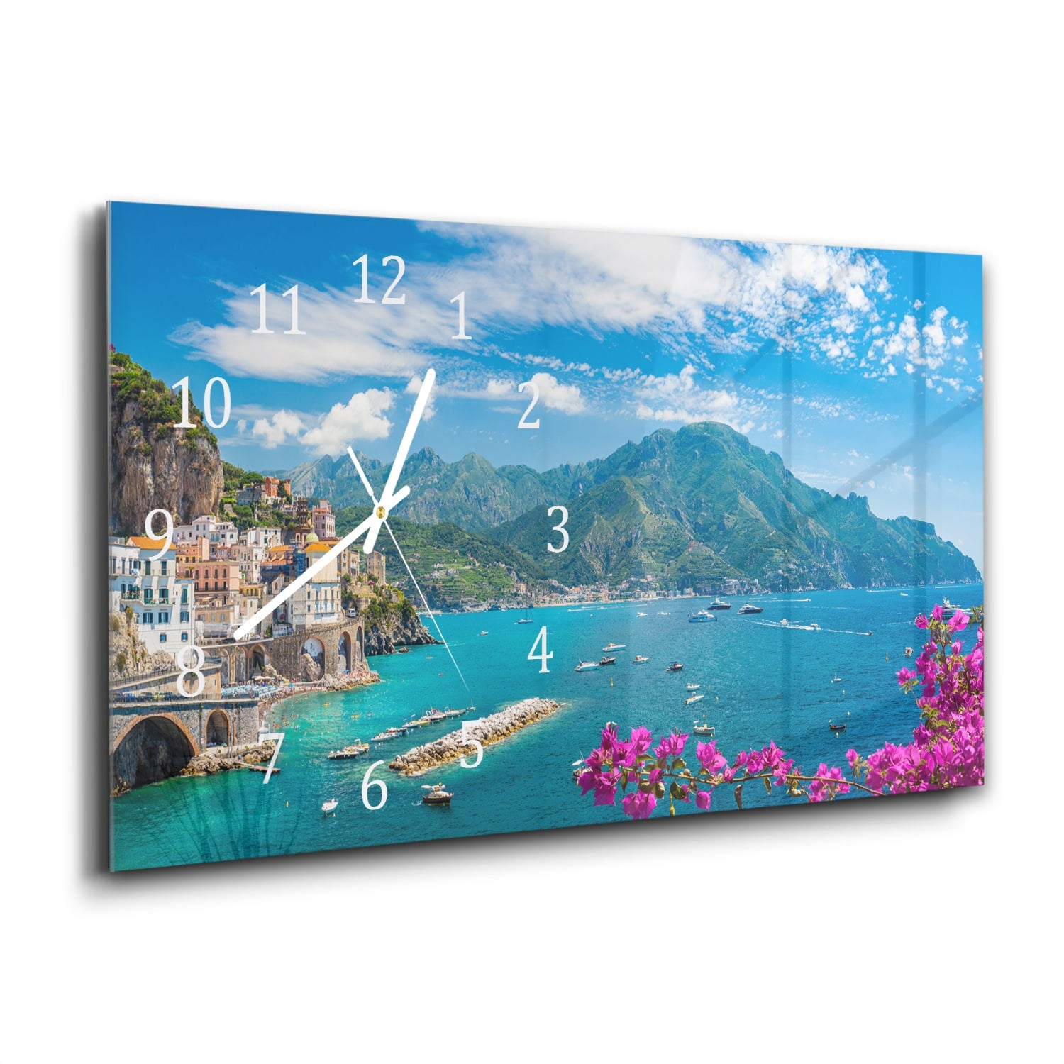 Wanduhr 60x30 - Atrani an der Amalfiküste