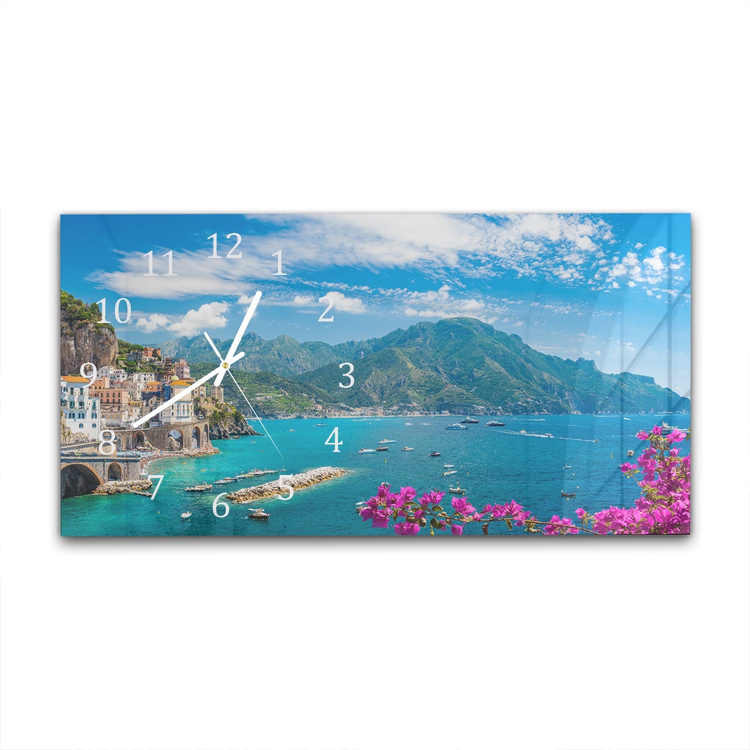 Wanduhr 60x30 - Atrani an der Amalfiküste