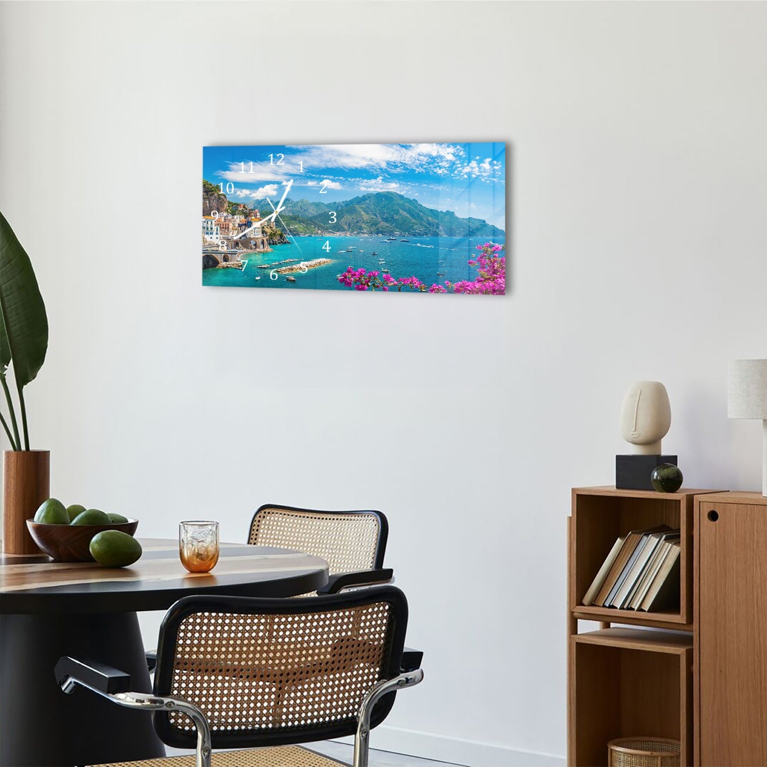Wanduhr 60x30 - Atrani an der Amalfiküste