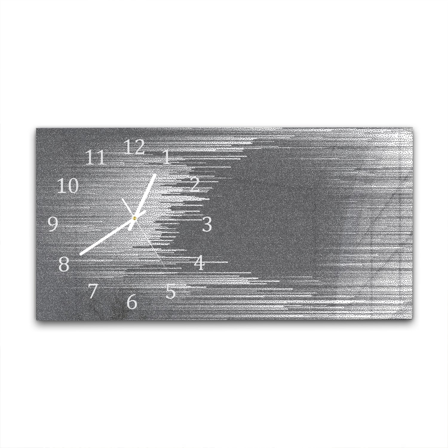 Wanduhr 60x30 - Gepunktete Fließlinien