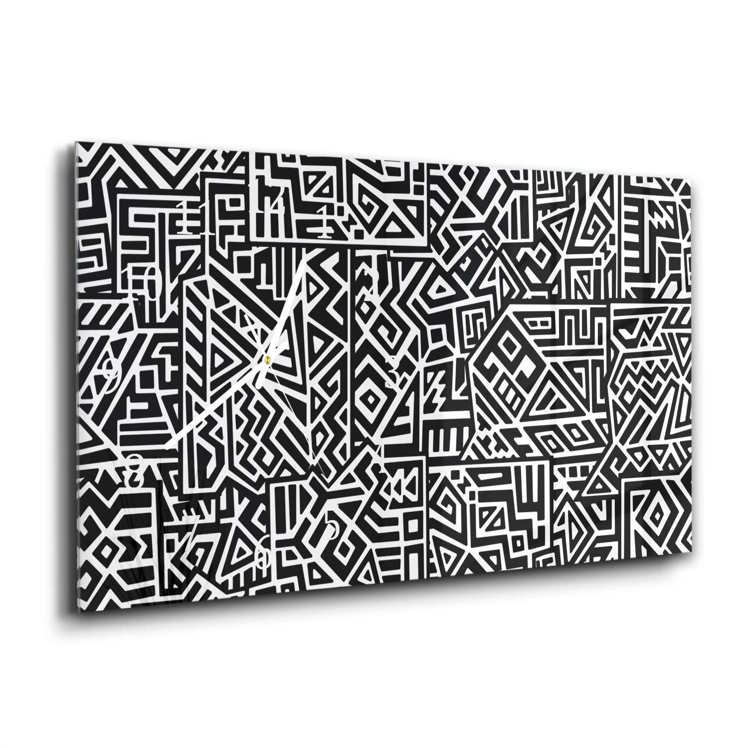 Wanduhr 60x30 - Ethnisches Muster