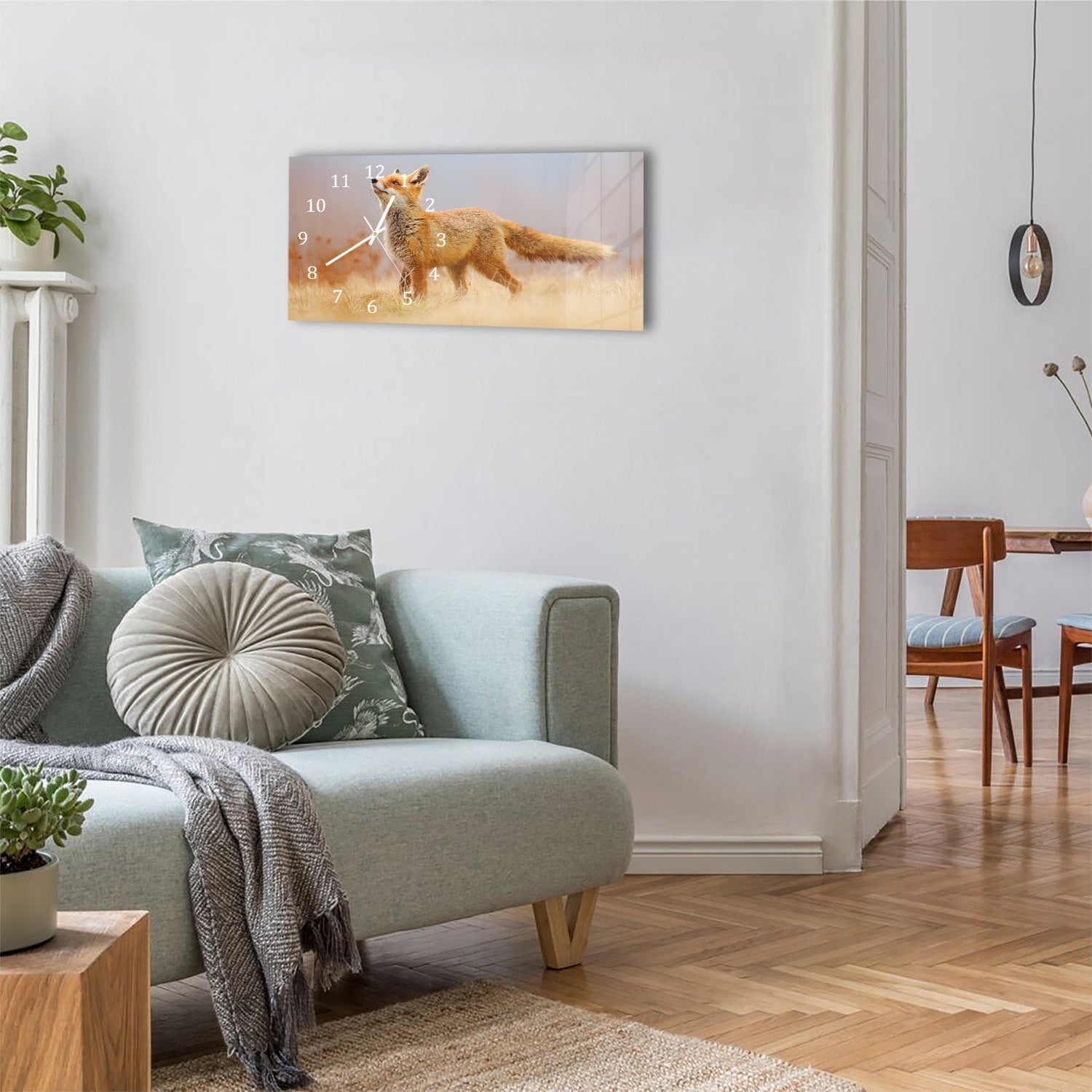 Wanduhr 60x30 - Rotfuchs