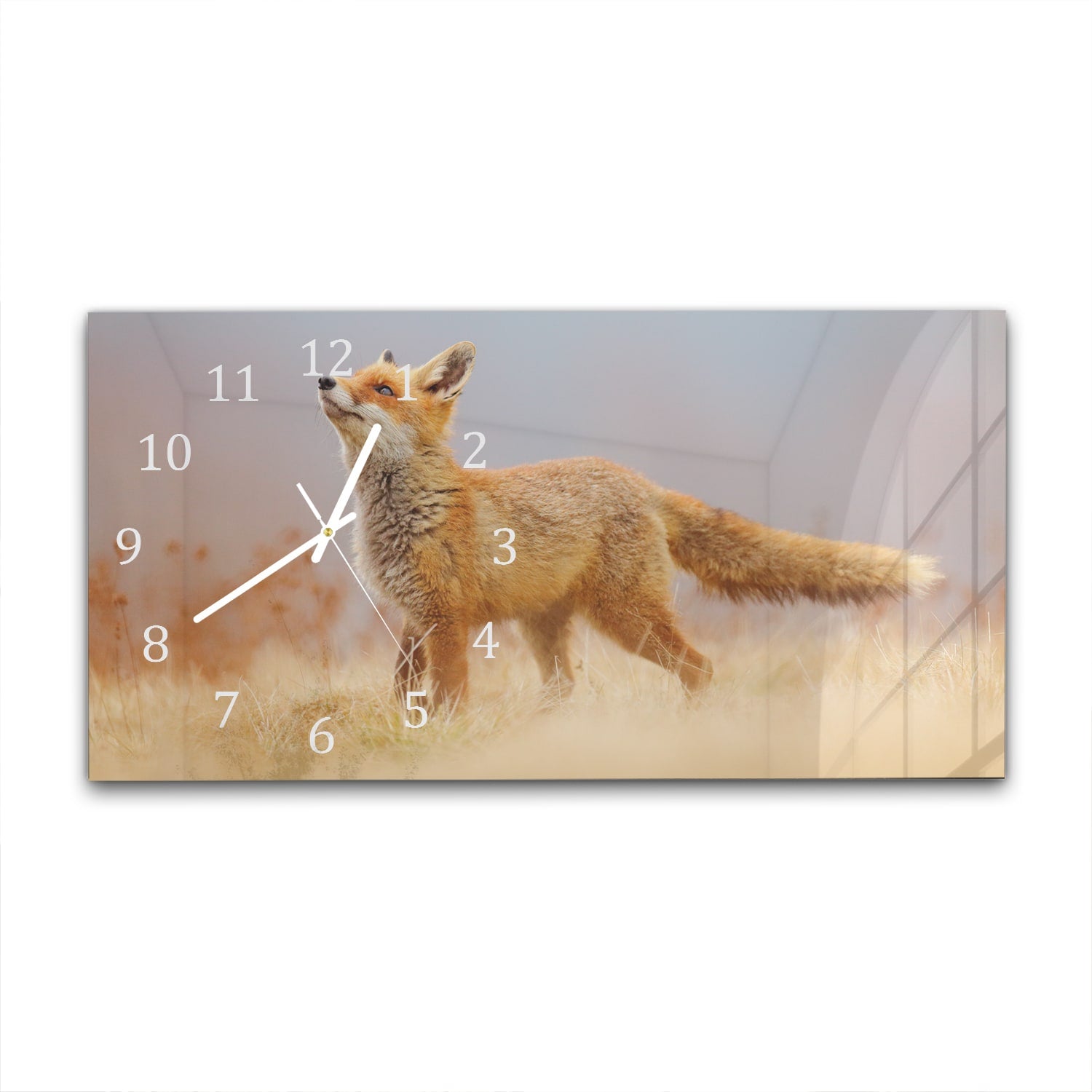 Wanduhr 60x30 - Rotfuchs