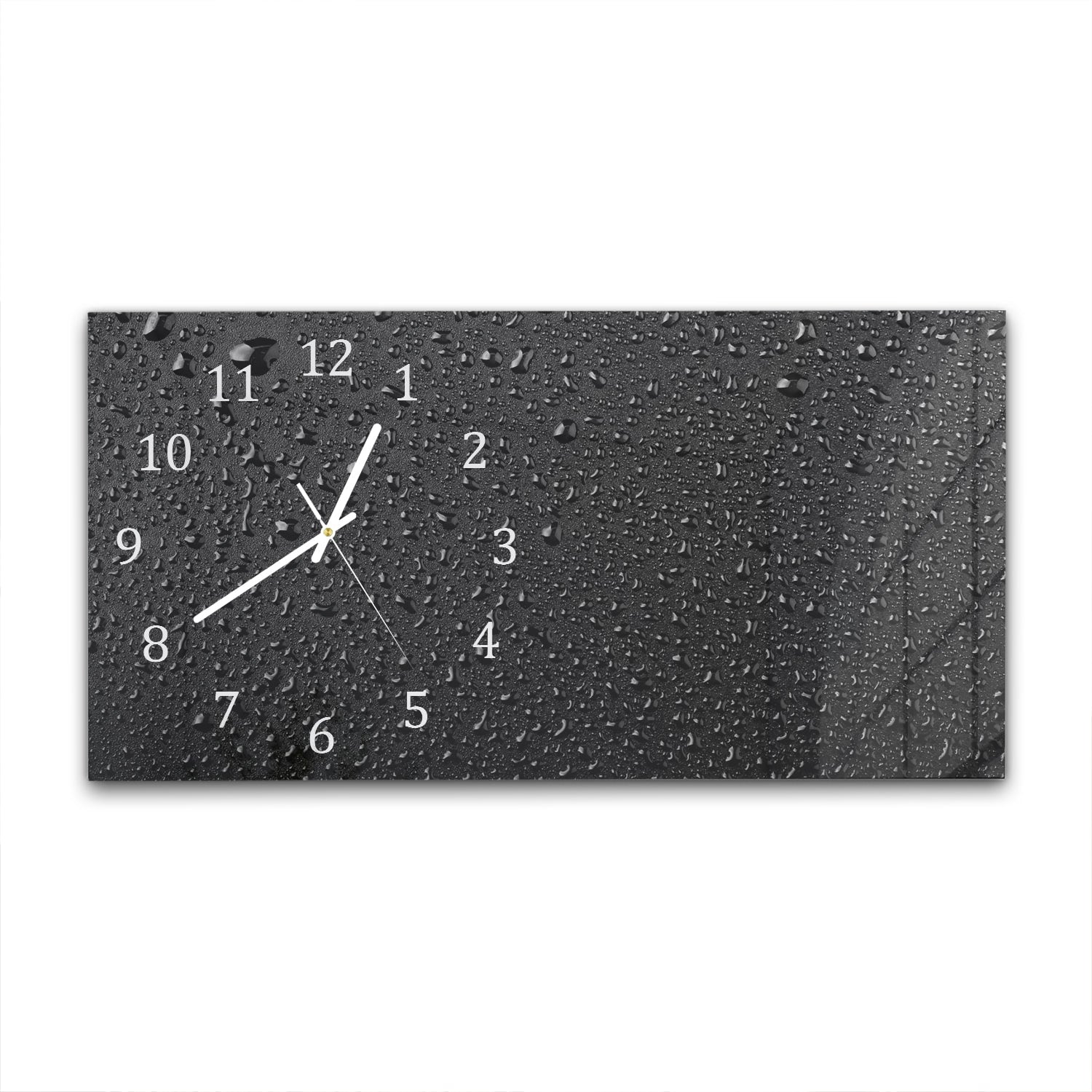 Wanduhr 60x30 - Wassertropfen