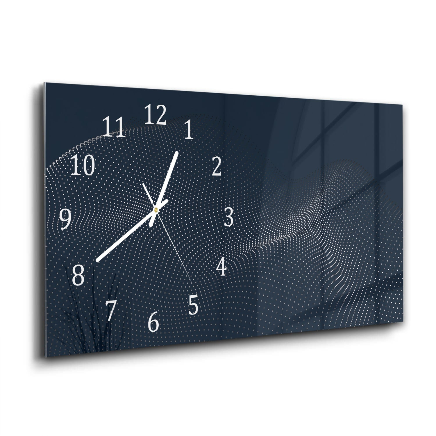 Wanduhr 60x30 - Digitale Wellen