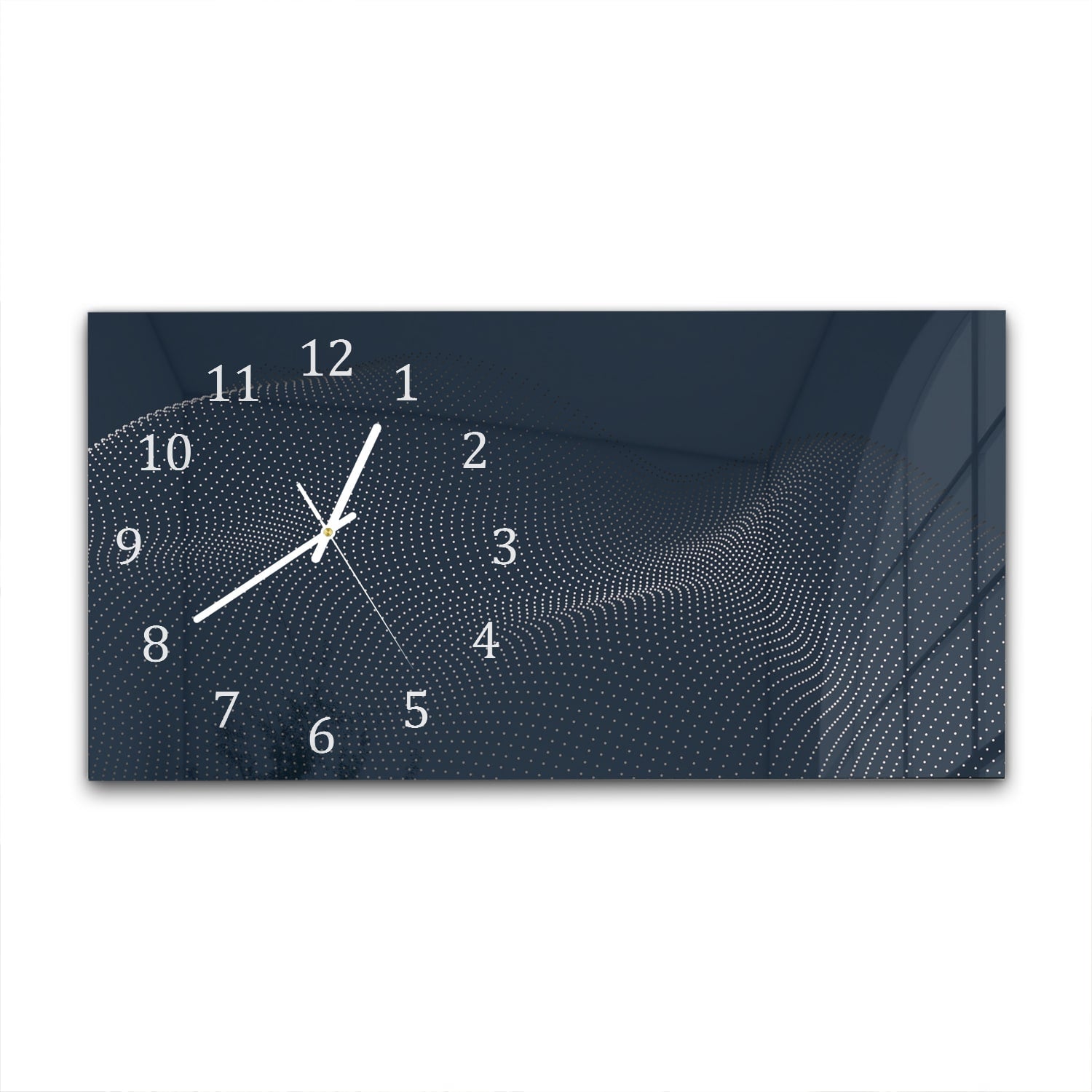 Wanduhr 60x30 - Digitale Wellen