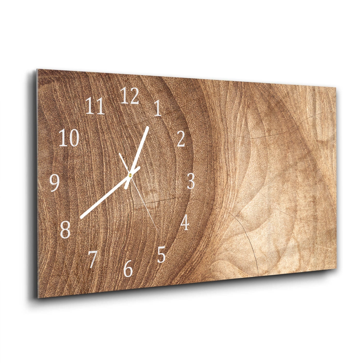 Wanduhr 60x30 - Holztextur
