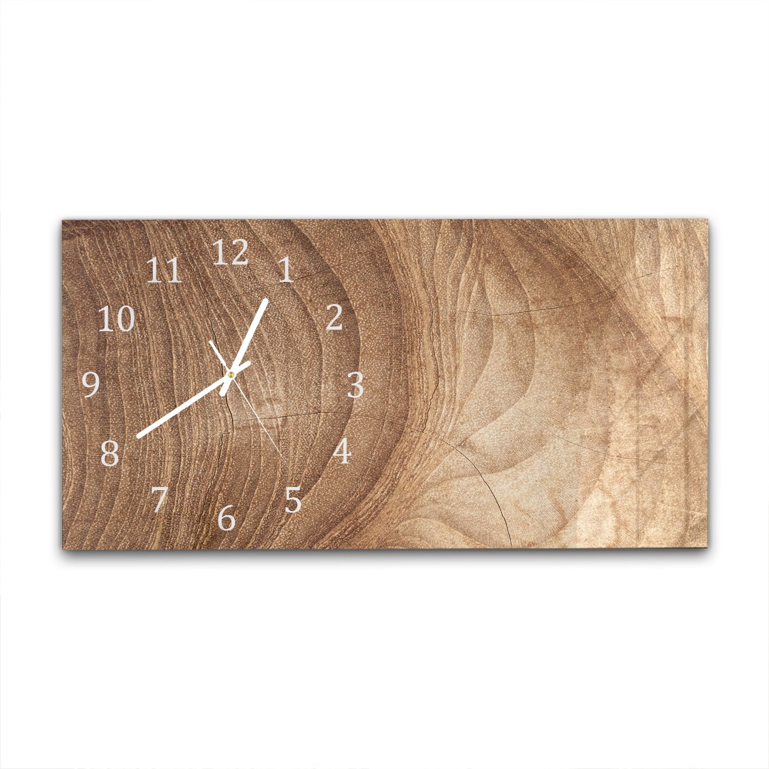 Wanduhr 60x30 - Holztextur