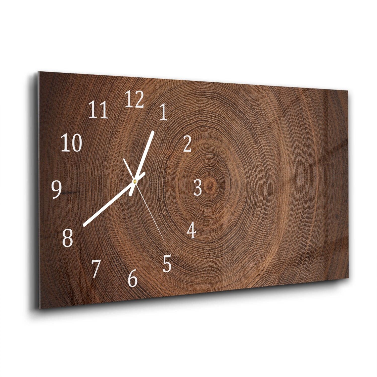 Wanduhr 60x30 - Baumringe