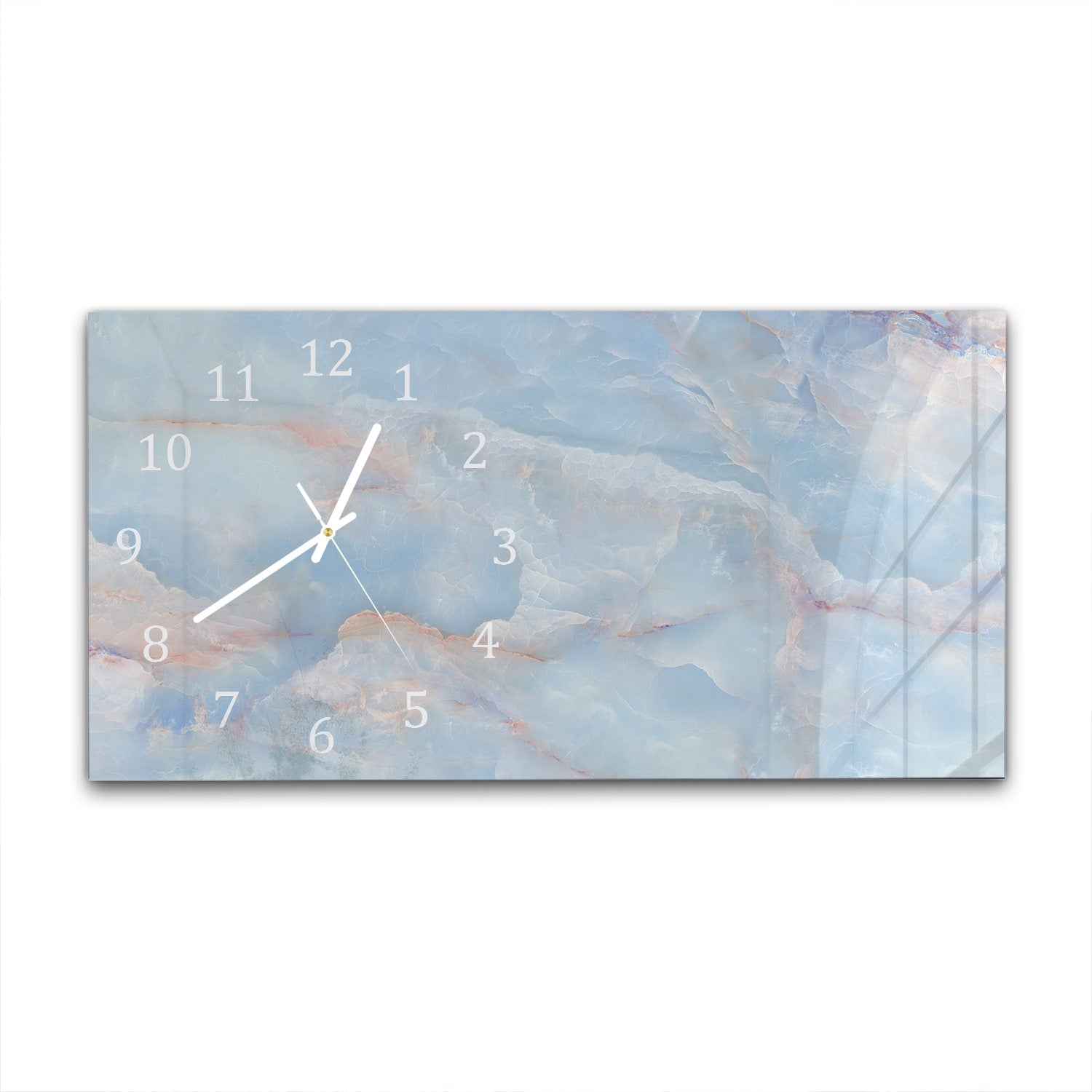 Wanduhr 60x30 - Himmlischer Marmor