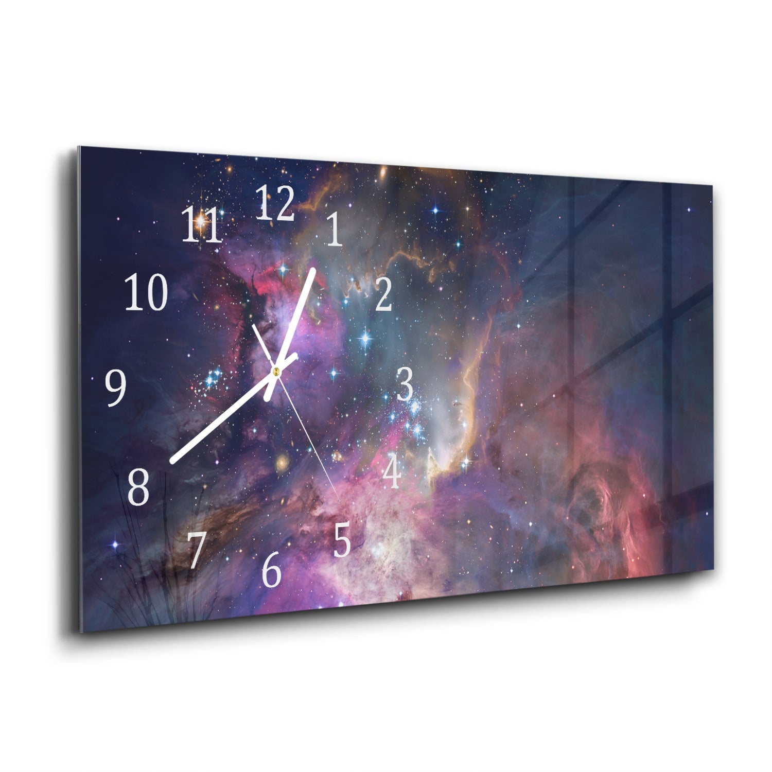 Wanduhr 60x30 - Farben der Milchstraße