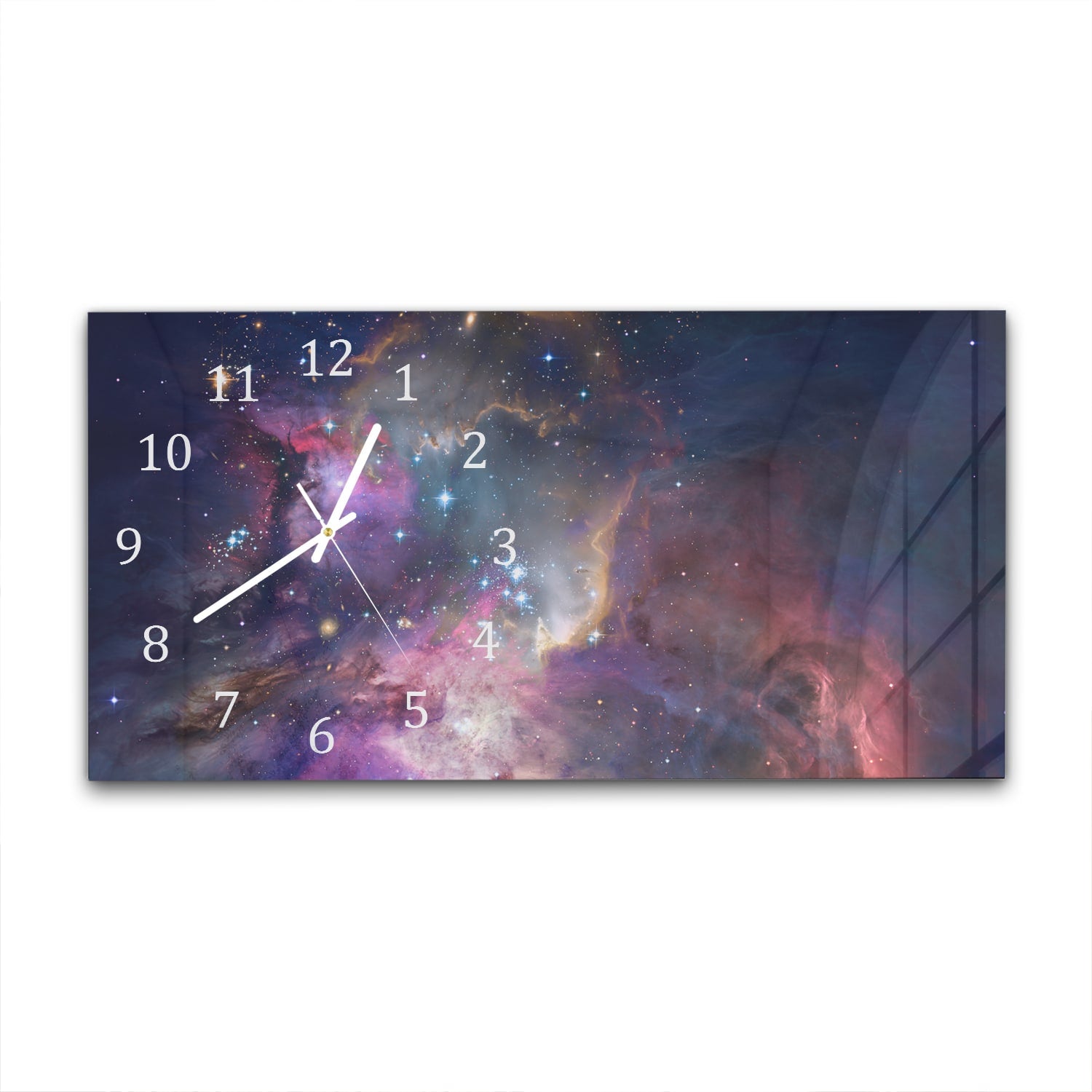 Wanduhr 60x30 - Farben der Milchstraße