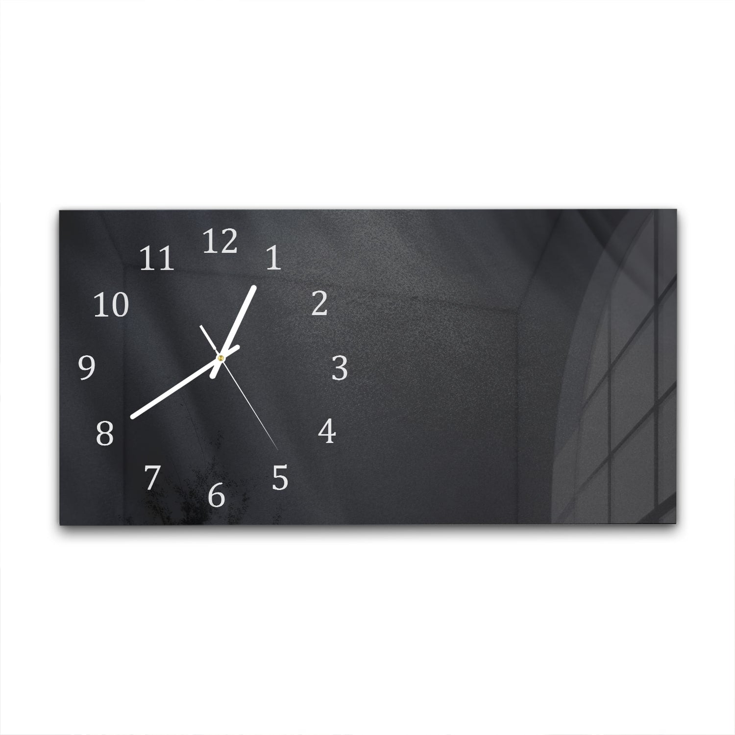 Wanduhr 60x30 - Schwarzer Stoff