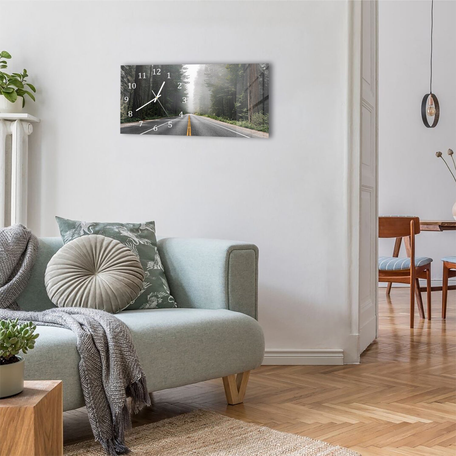 Wanduhr 60x30 - Redwood National Forest