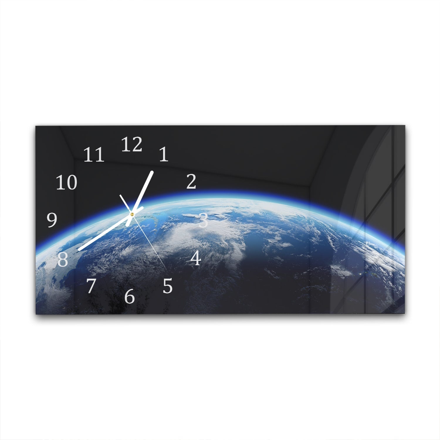 Wanduhr 60x30 - Planet Erde