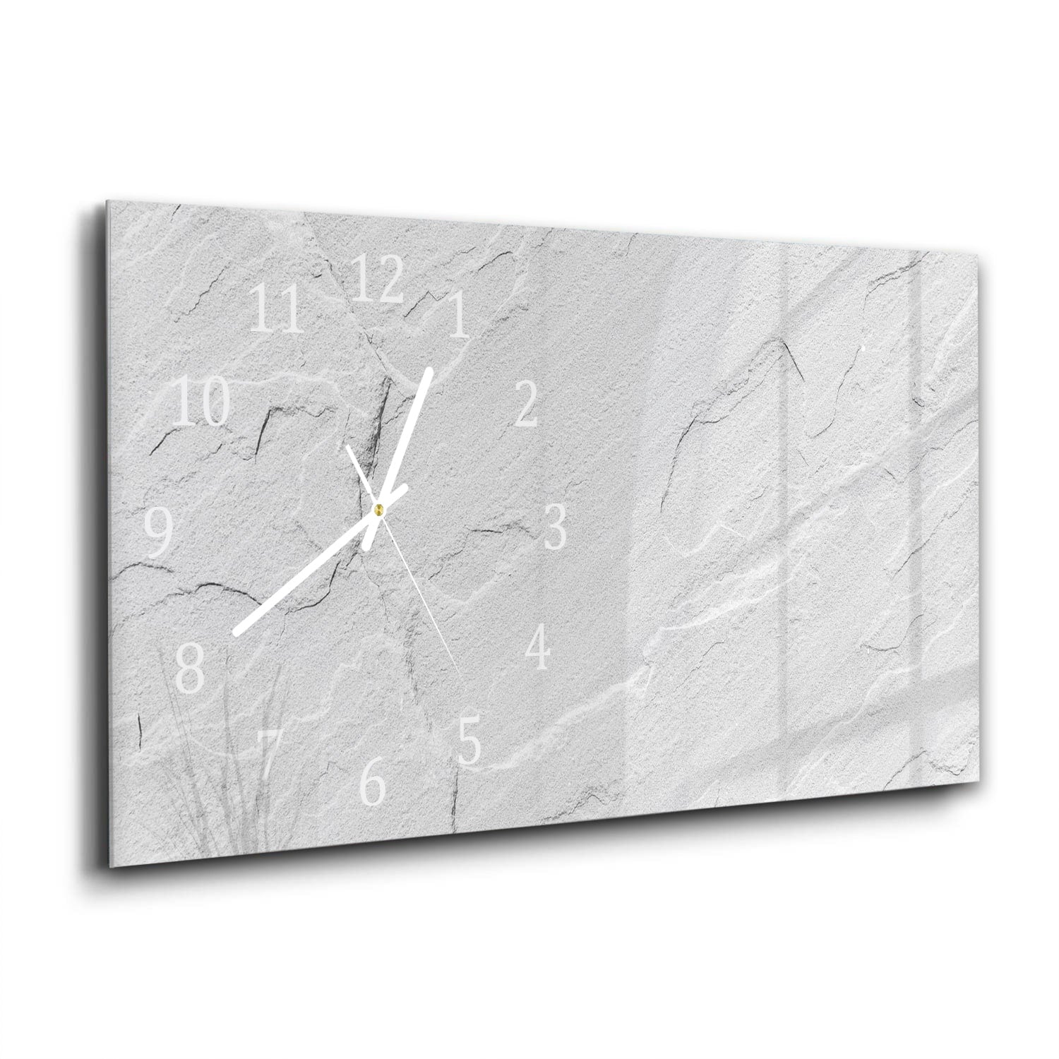 Wanduhr 60x30 - Weißer Schiefer