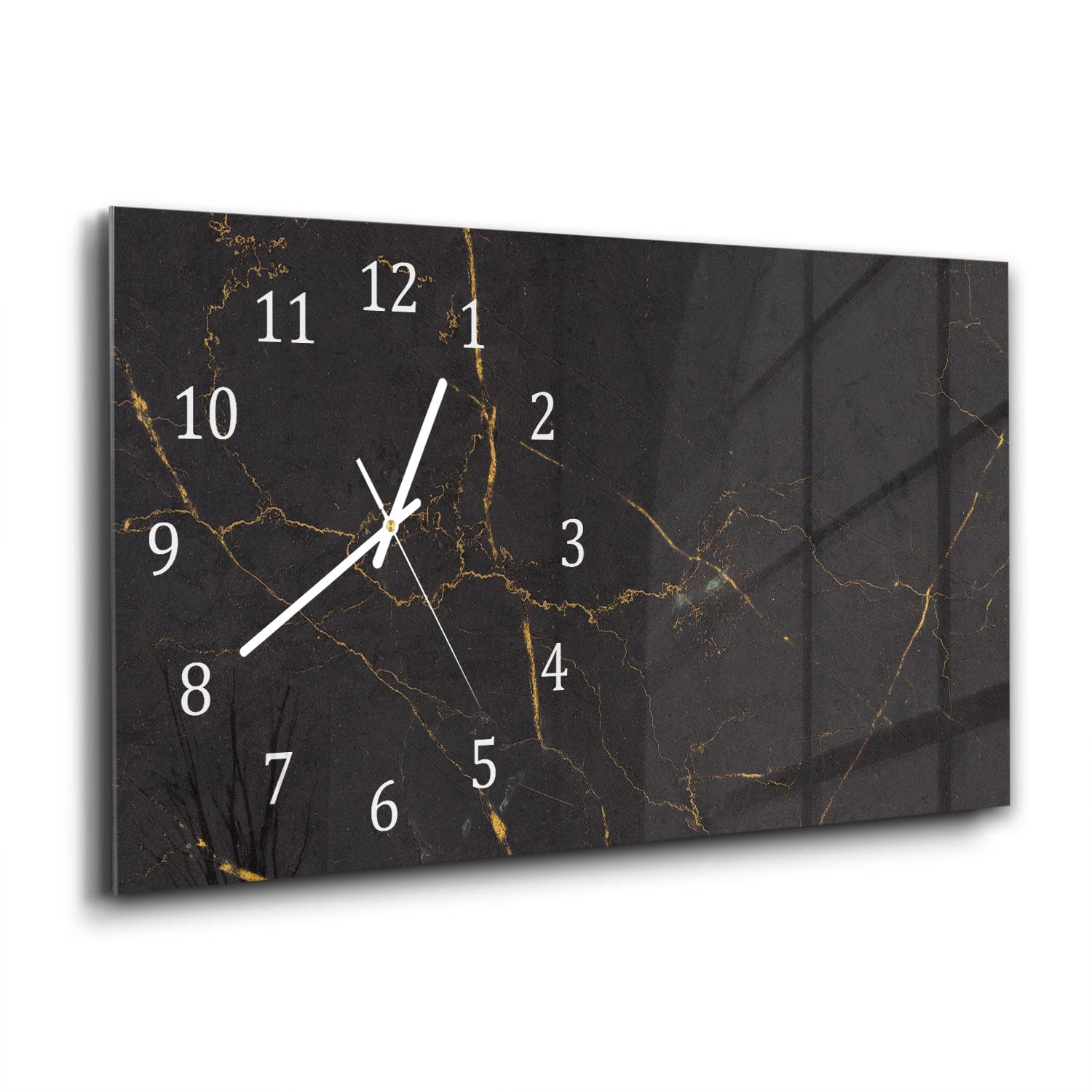 Wanduhr 60x30 - Goldader-Marmor