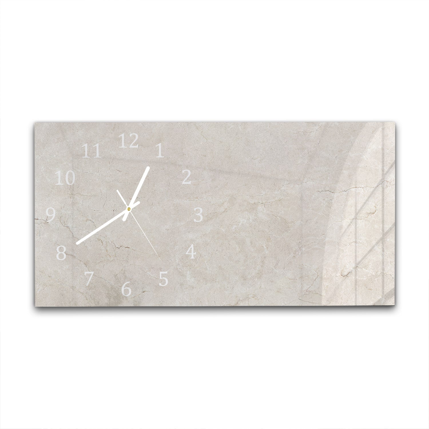 Wanduhr 60x30 - Marmor-Textur