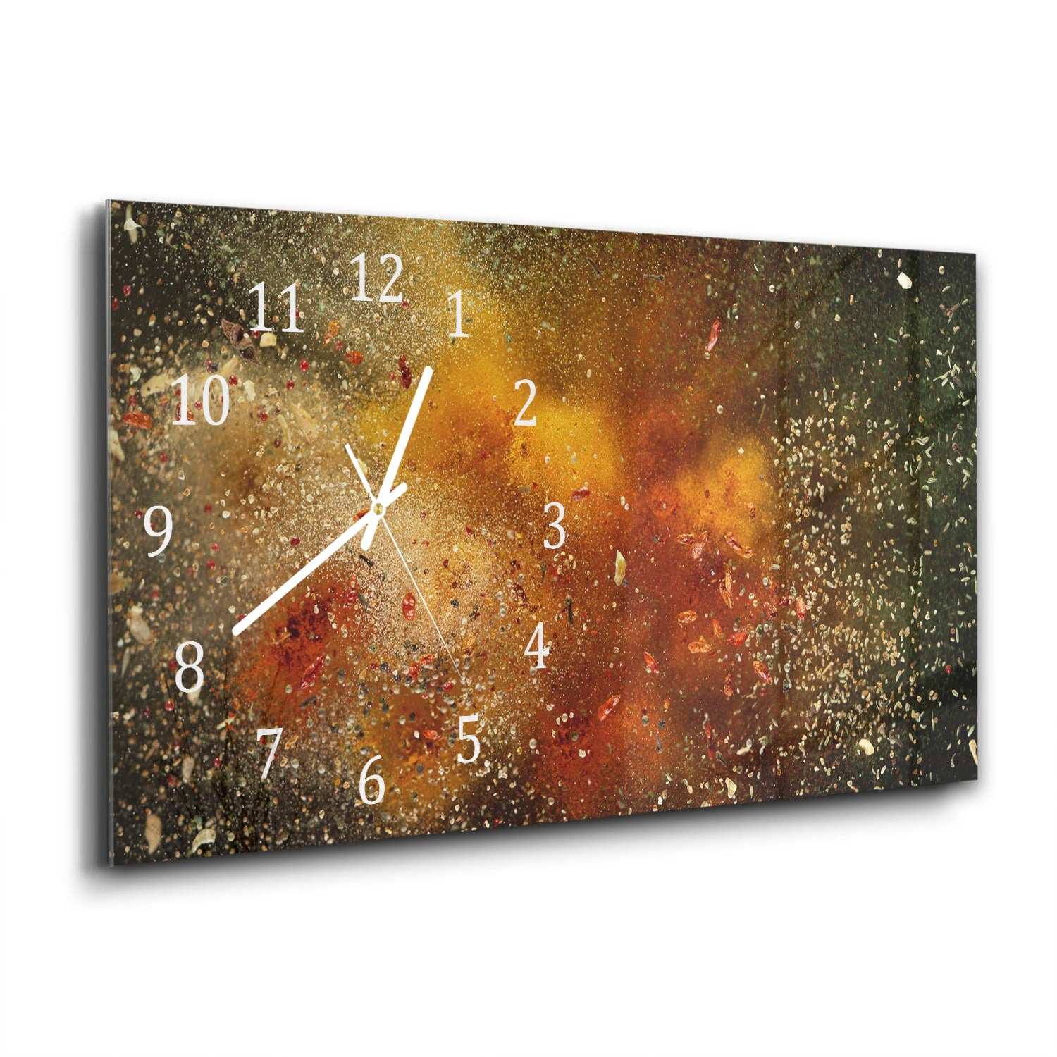 Wanduhr 60x30 - Kräuterexplosion