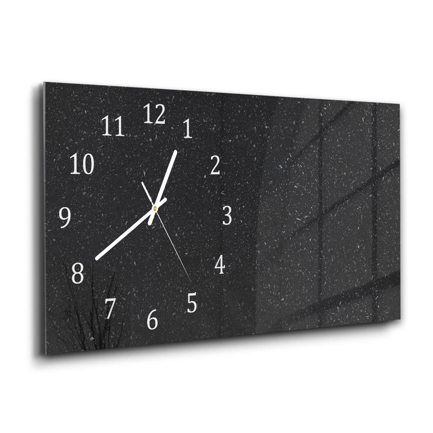 Wanduhr 60x30 - Schwarze Kieselsteine