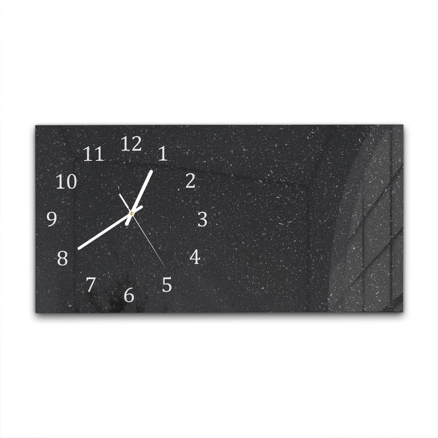 Wanduhr 60x30 - Schwarze Kieselsteine