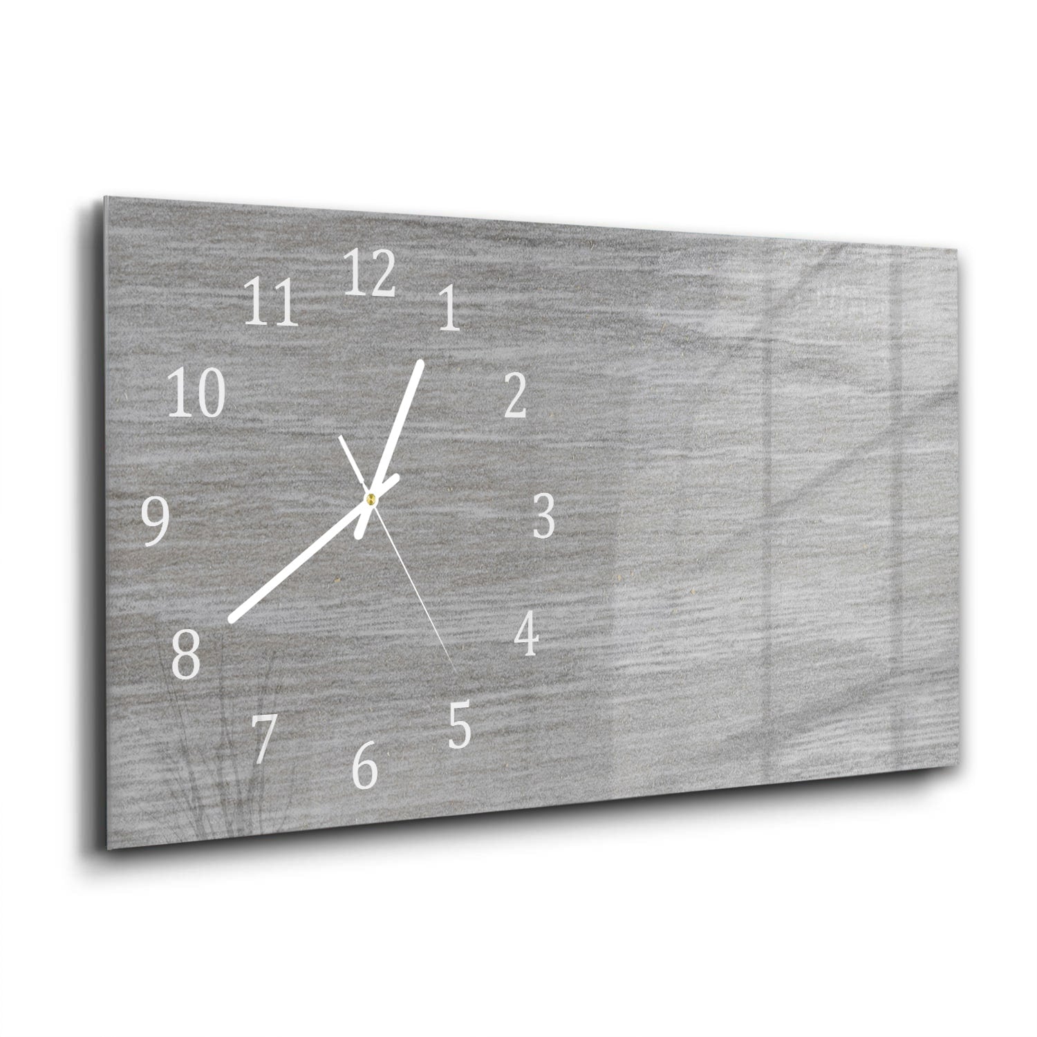 Wanduhr 60x30 - Graues Holz Nahaufnahme