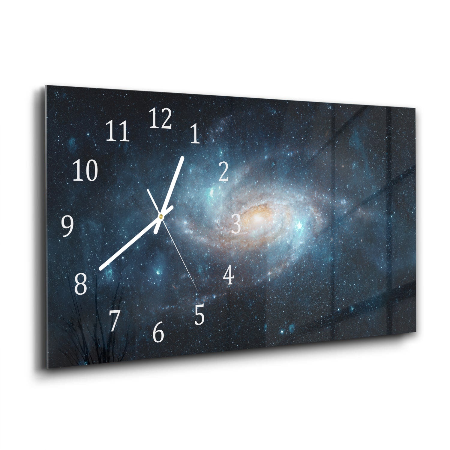 Wanduhr 60x30 - Spiralgalaxie