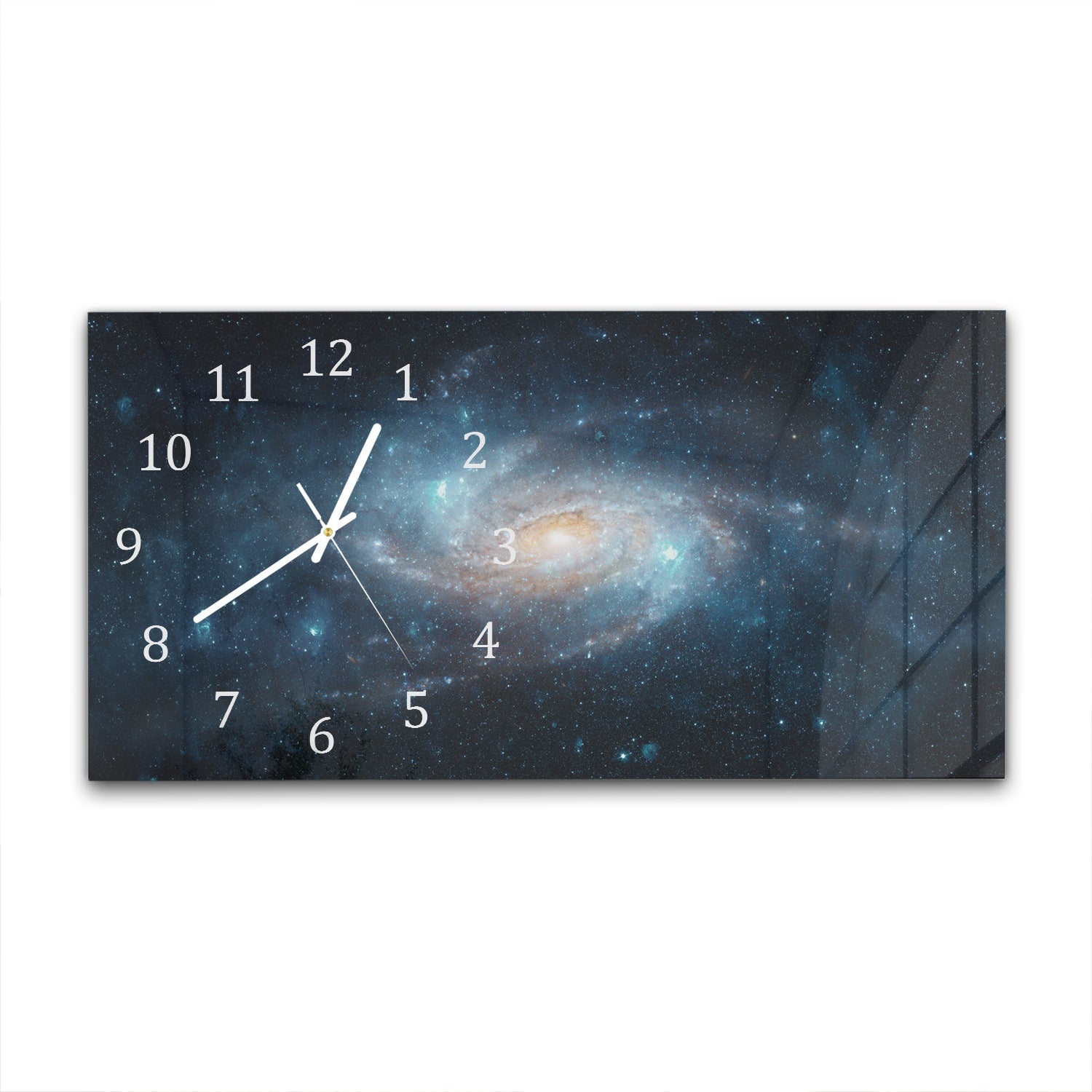 Wanduhr 60x30 - Spiralgalaxie
