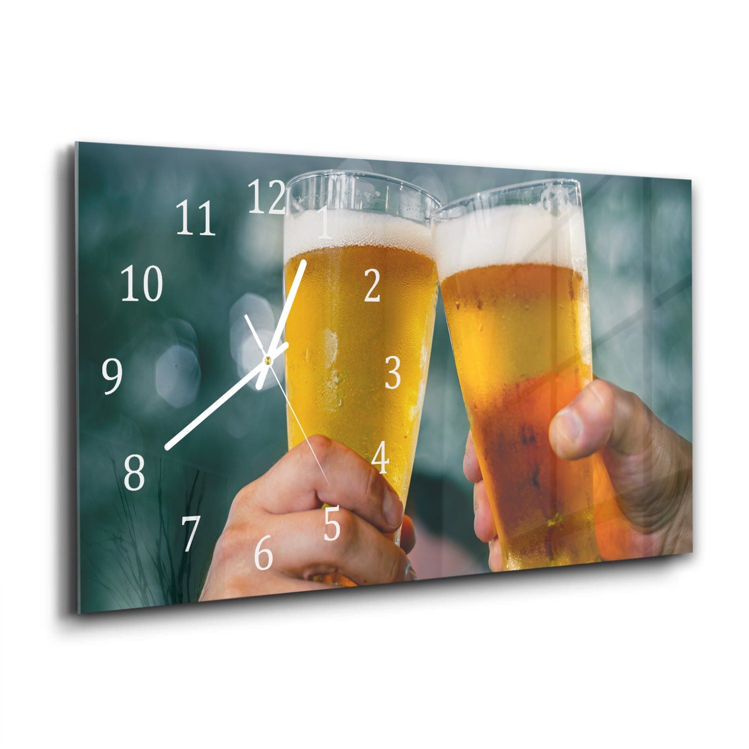 Wanduhr 60x30 - Klingende Gläser