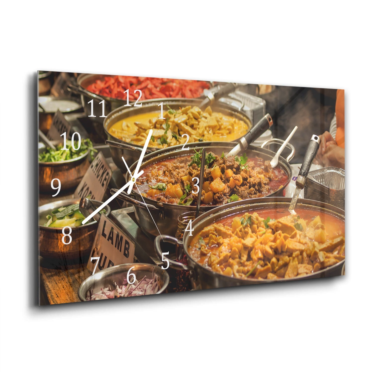 Wanduhr 60x30 - Leckere Gerichte