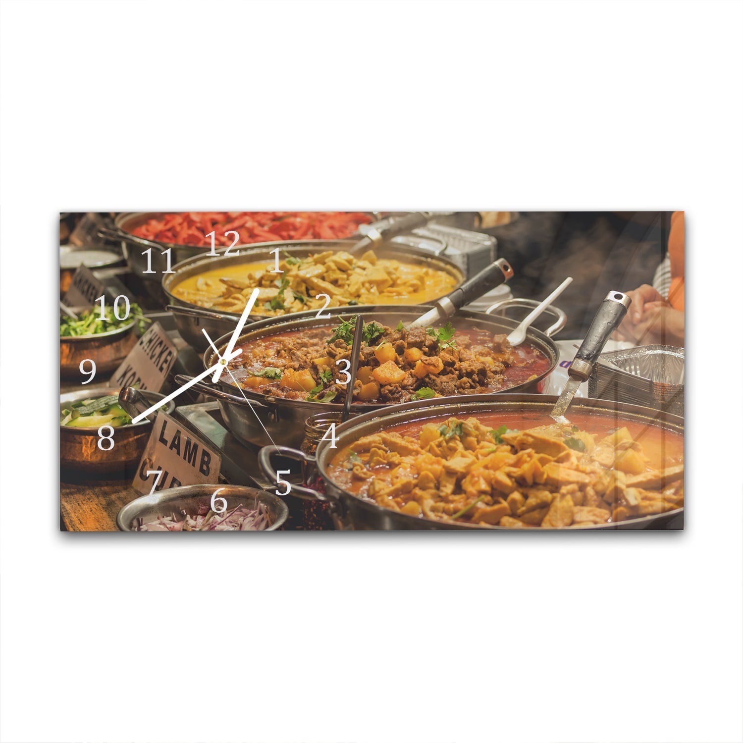 Wanduhr 60x30 - Leckere Gerichte