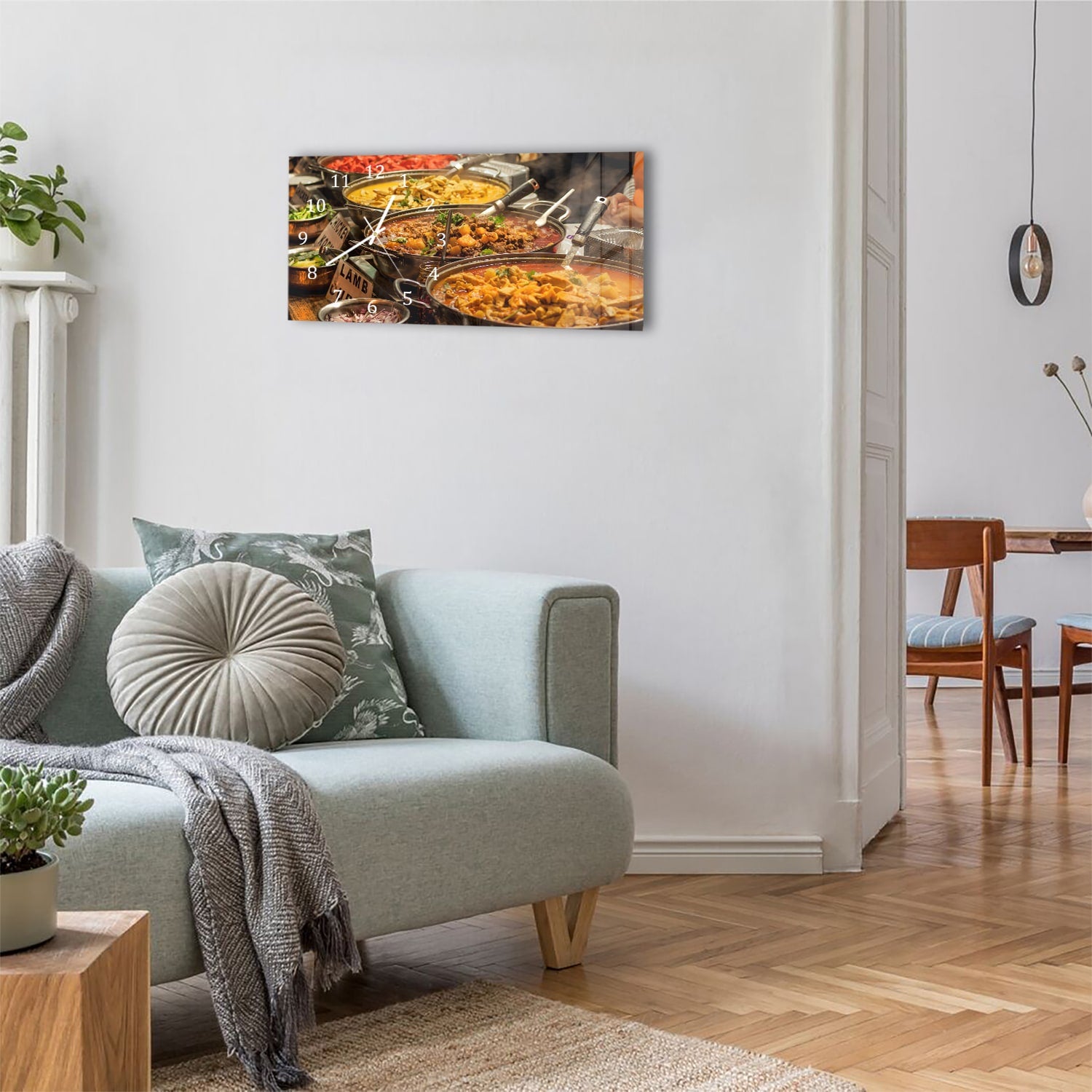 Wanduhr 60x30 - Leckere Gerichte