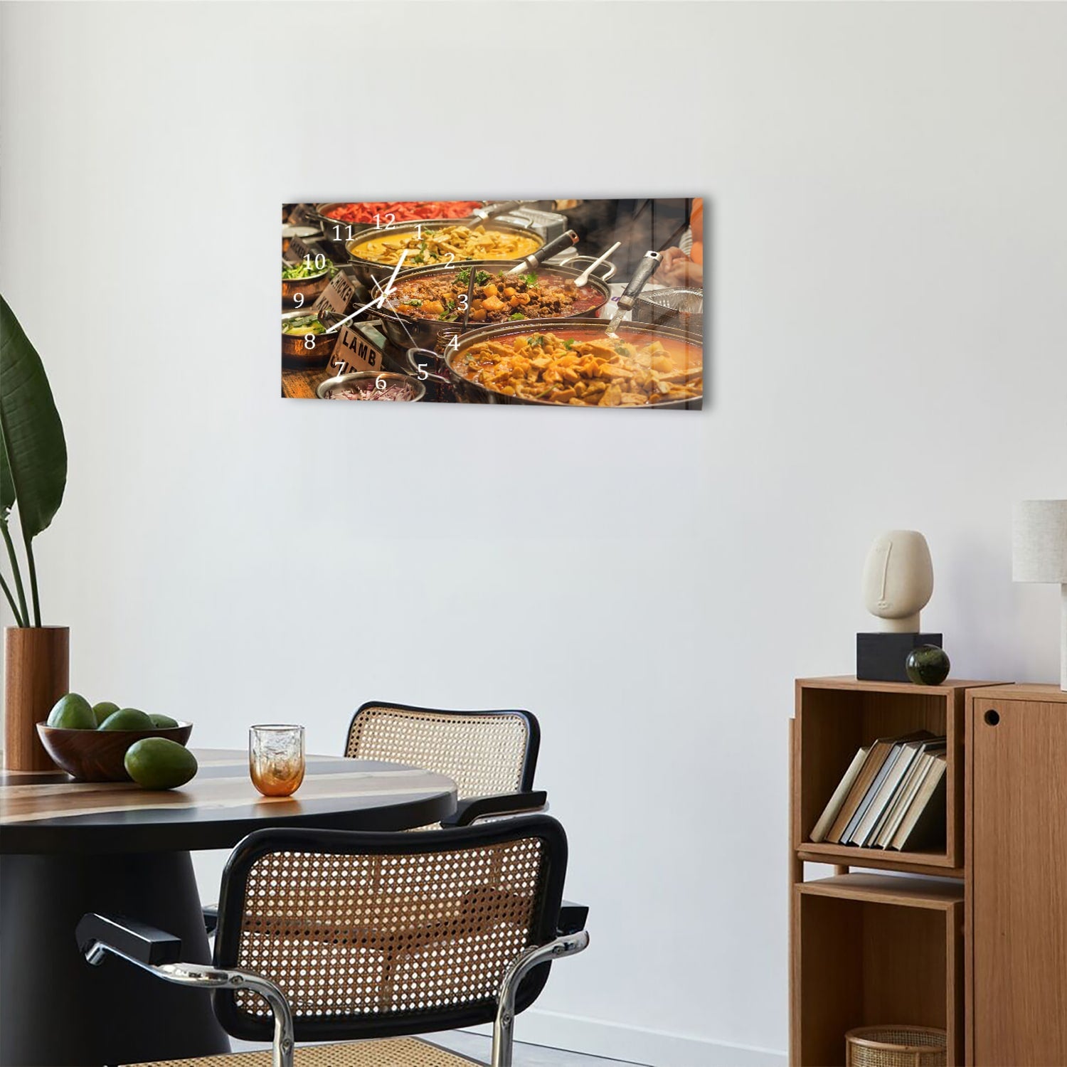 Wanduhr 60x30 - Leckere Gerichte